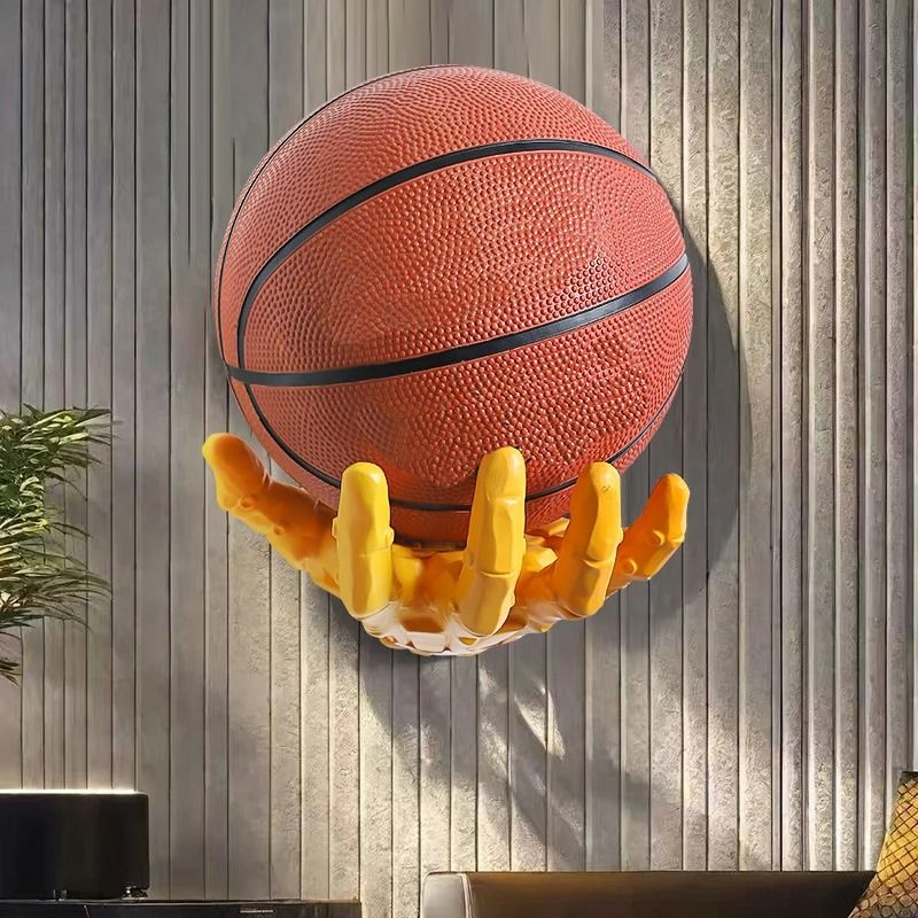 Robotic Arm Basketball Storage Rack Wall Mounted Ball Holder 10