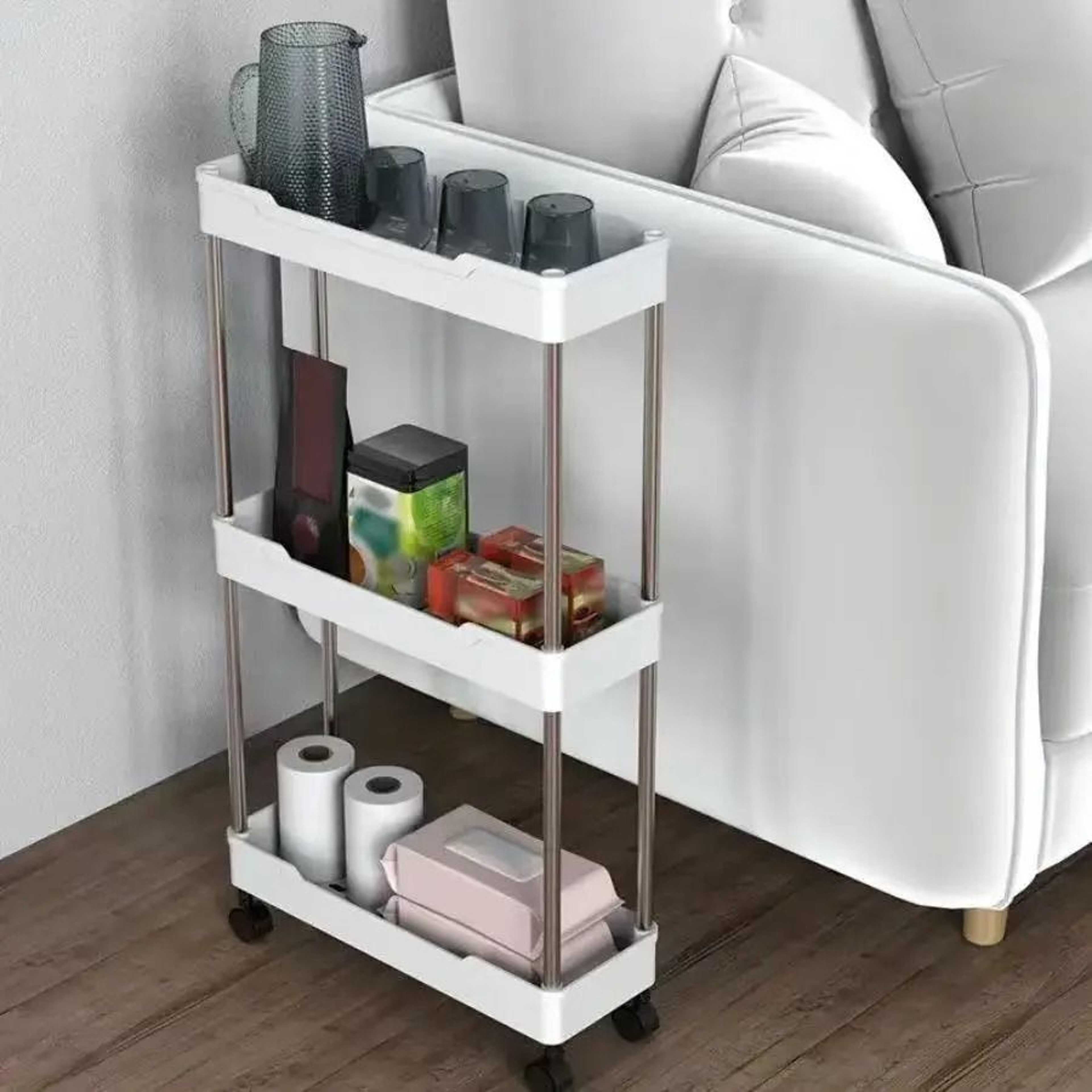 3 Tier Rolling Storage Cart For Bathroom Kitchen And Office 3