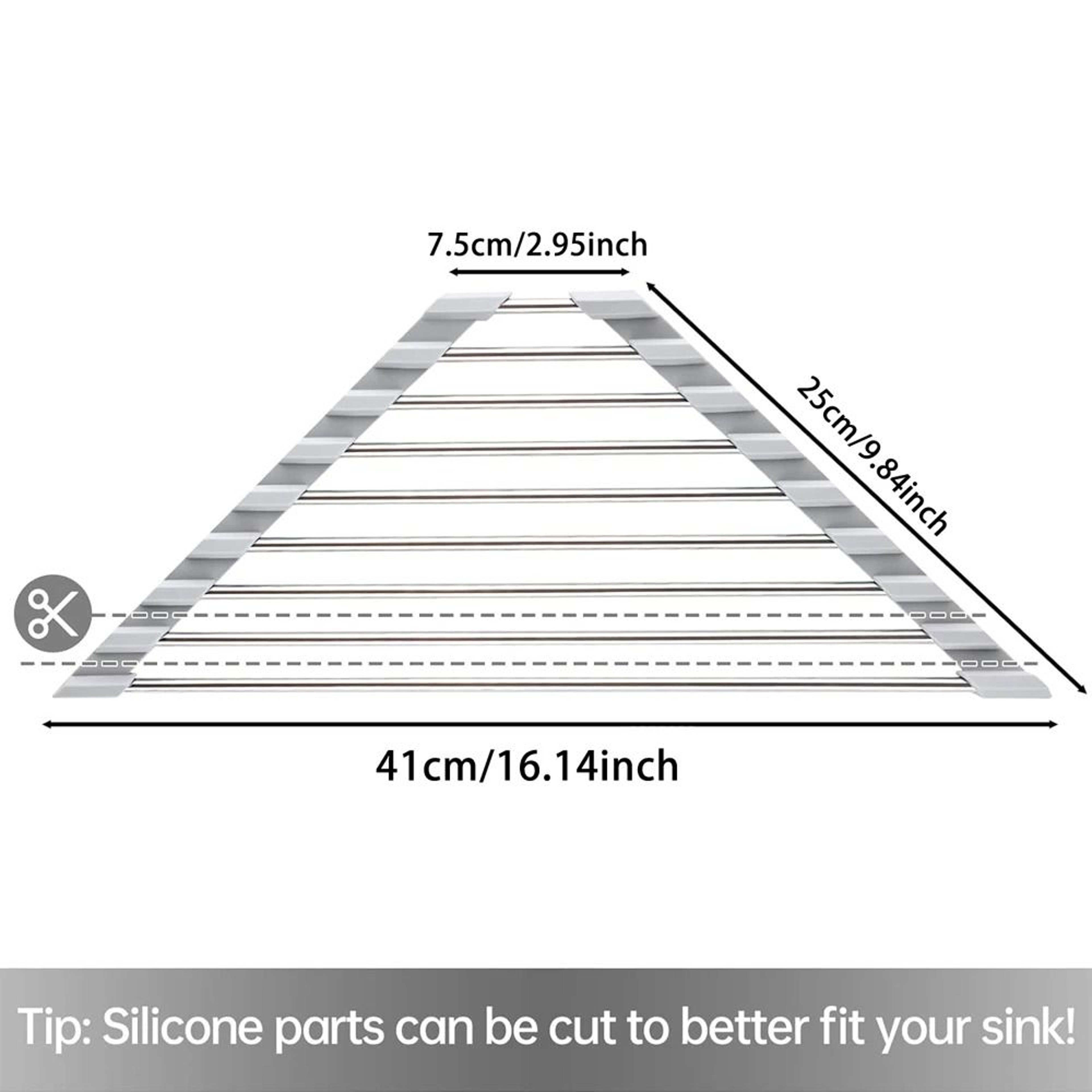 Triangle Roll Up Dish Drying Rack For Sink Corner 1