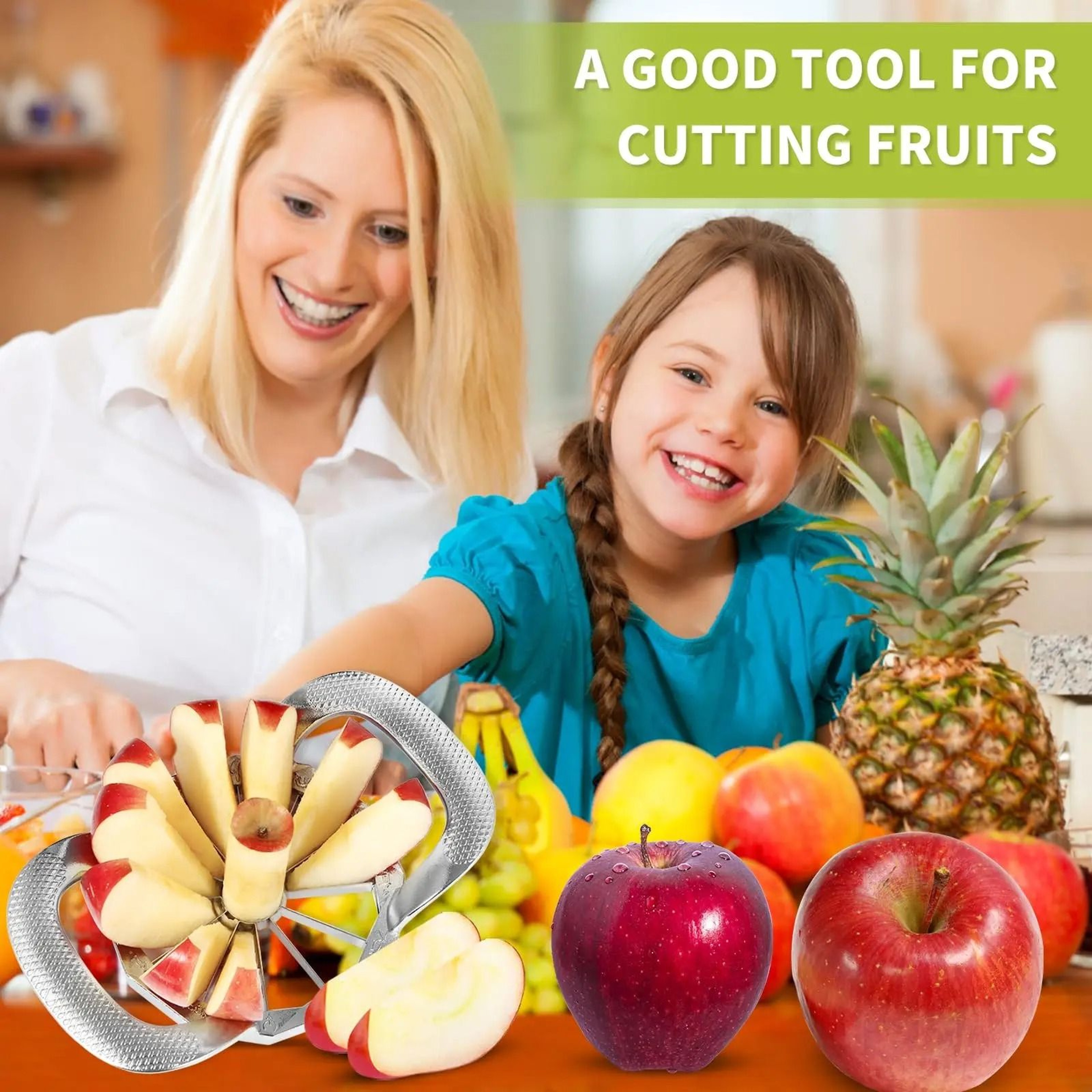 12 Blade Apple Slicer And Heavy Duty Fruit Cutter 2