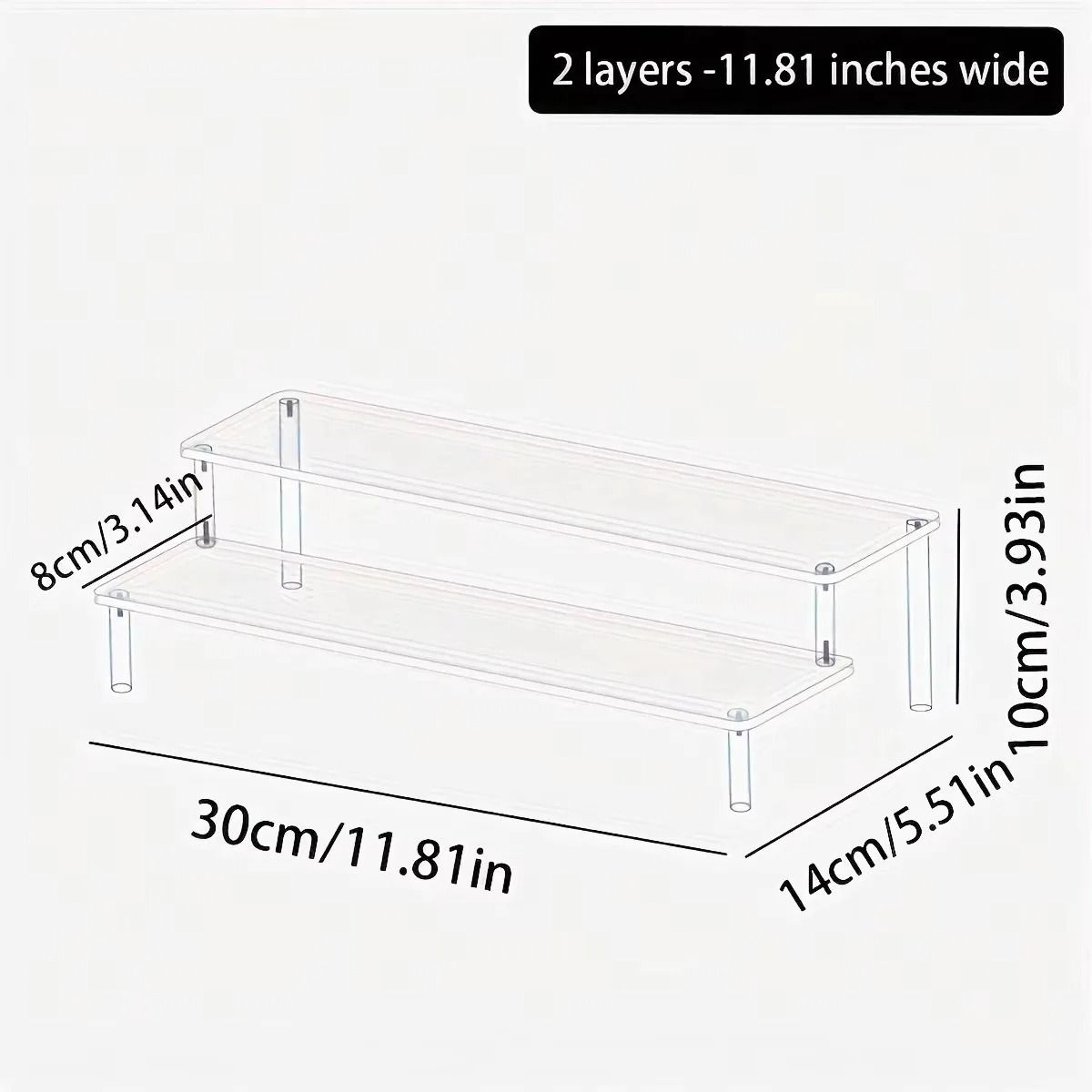 Acrylic Stepped Perfume Display Rack For Cosmetic Desk Vanity Storage And Decoration 1