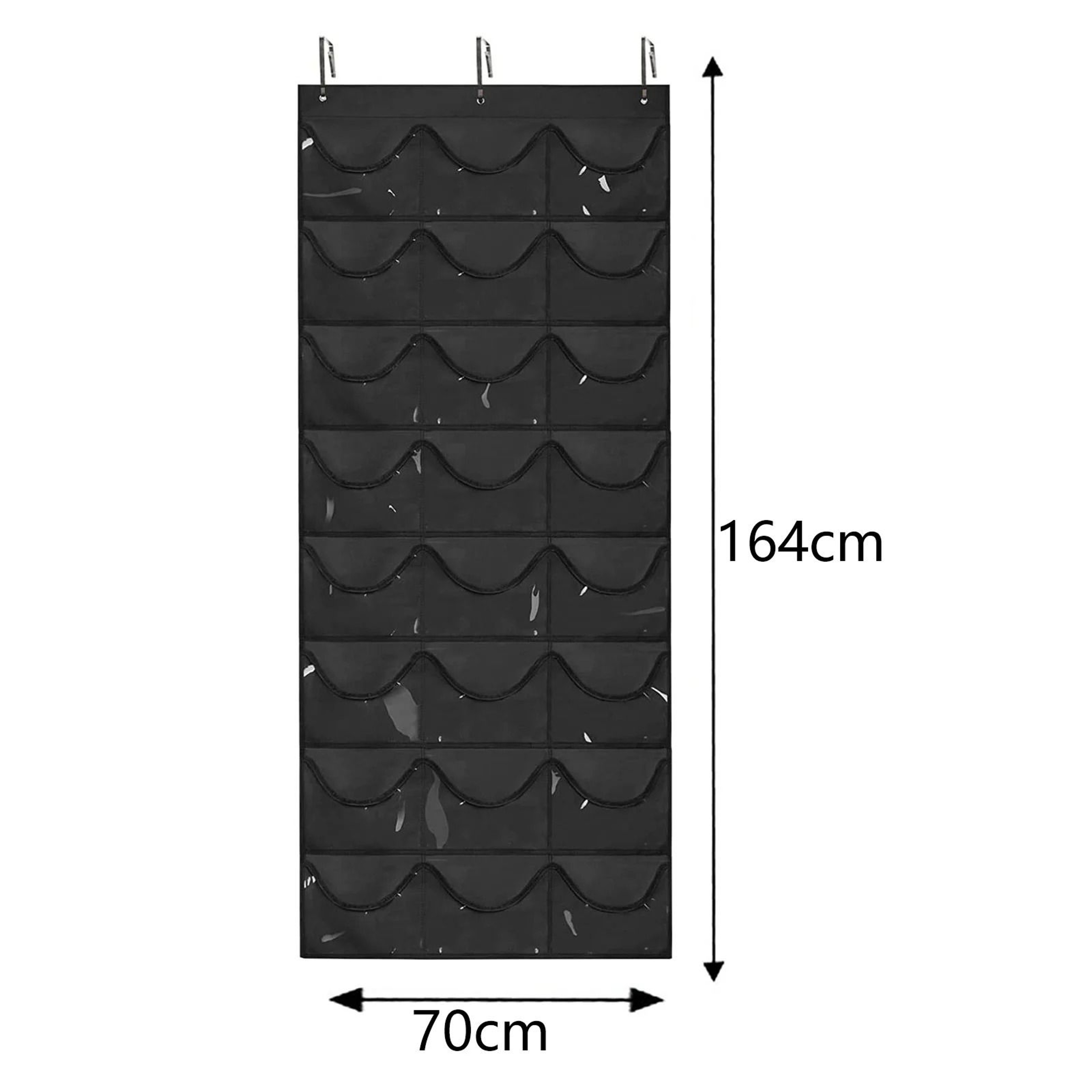 Over Door Hat Organizer With 24 Clear Pockets 1