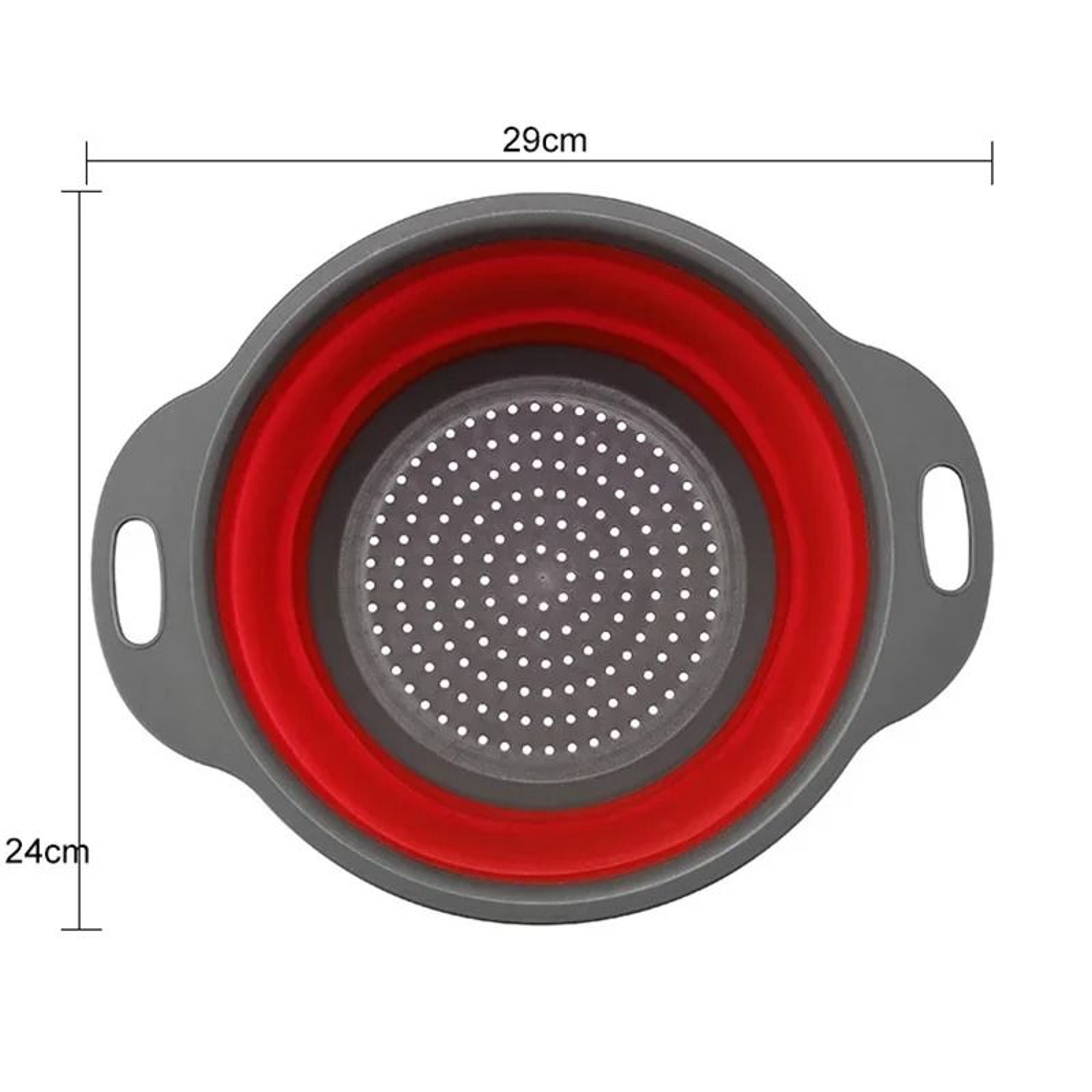 Collapsible Silicone Colander Fruit And Vegetable Drain Basket 5