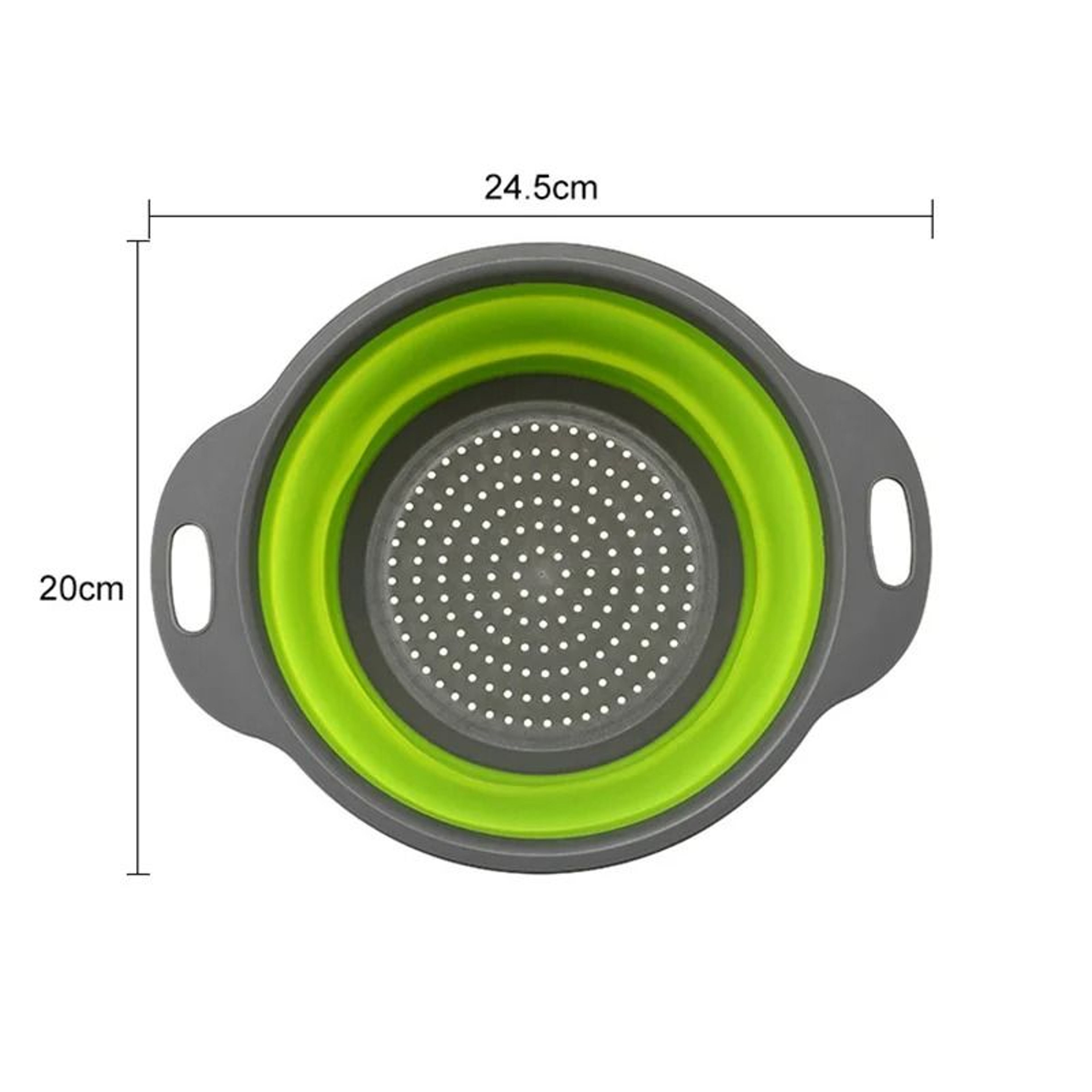 Collapsible Silicone Colander Fruit And Vegetable Drain Basket 3