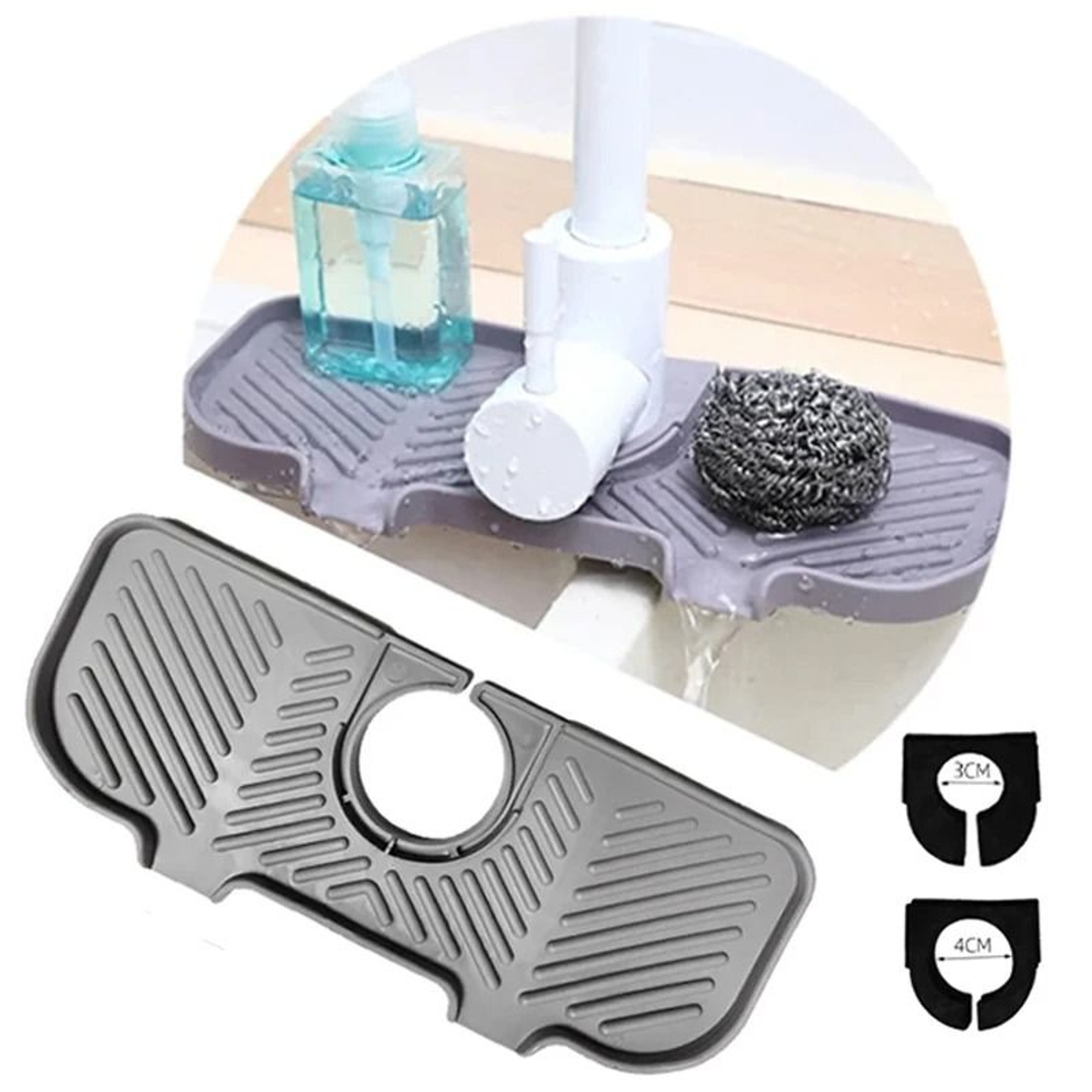 Self Draining Silicone Soap Dish And Sponge Tray 0