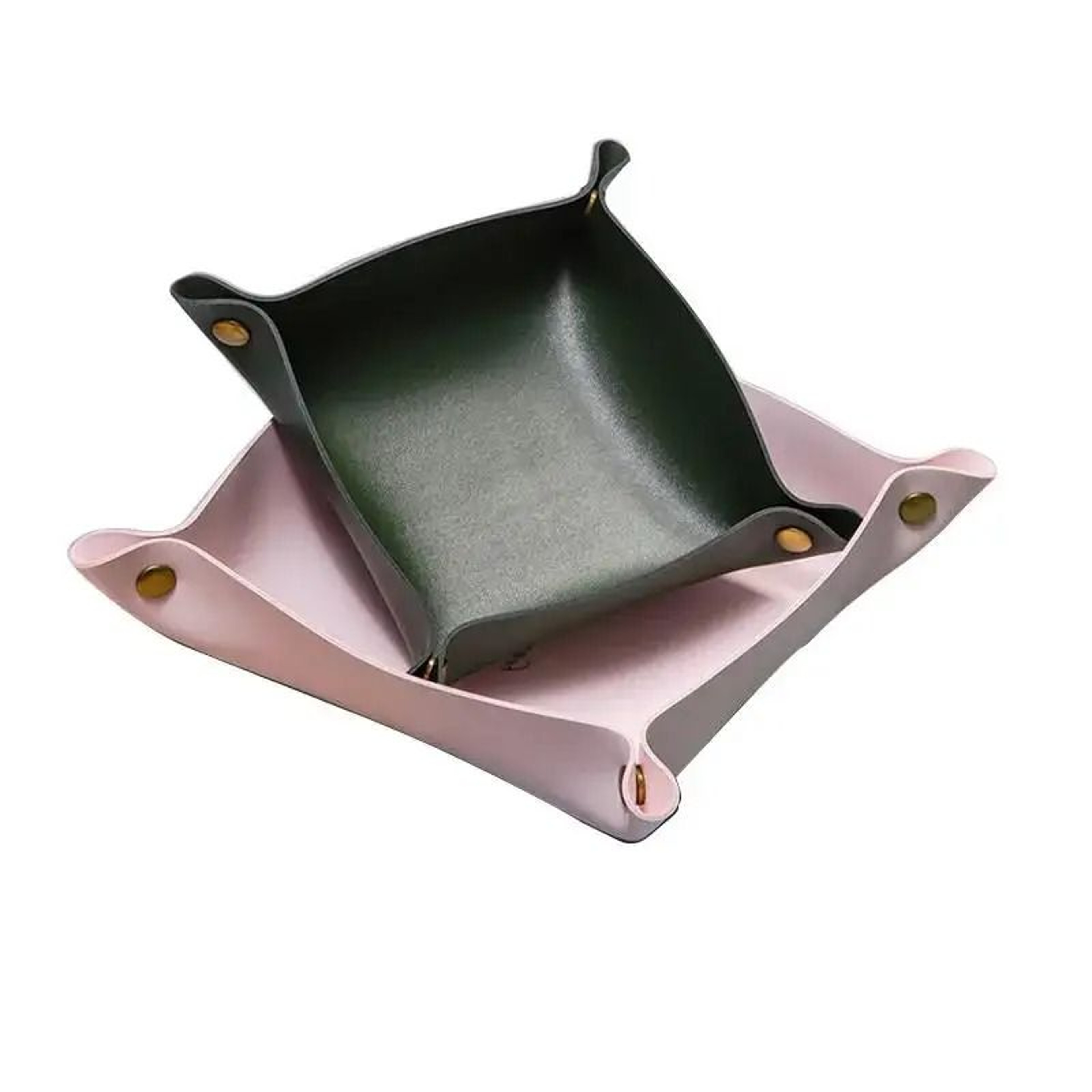 Foldable Leather Storage Tray For Keys Dice And Jewelry 11