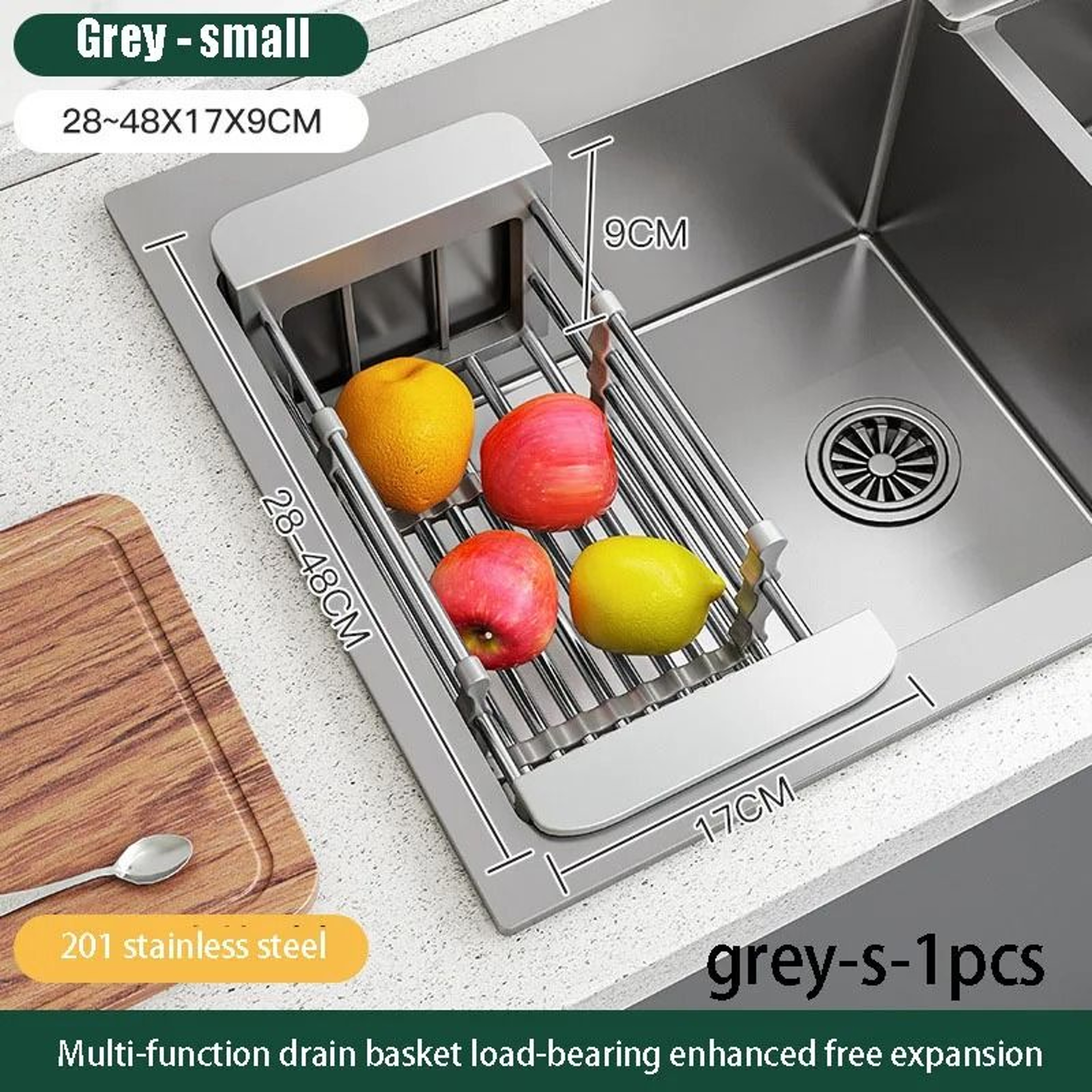Scalable Sink Dish Drying Rack For Kitchen Storage 2