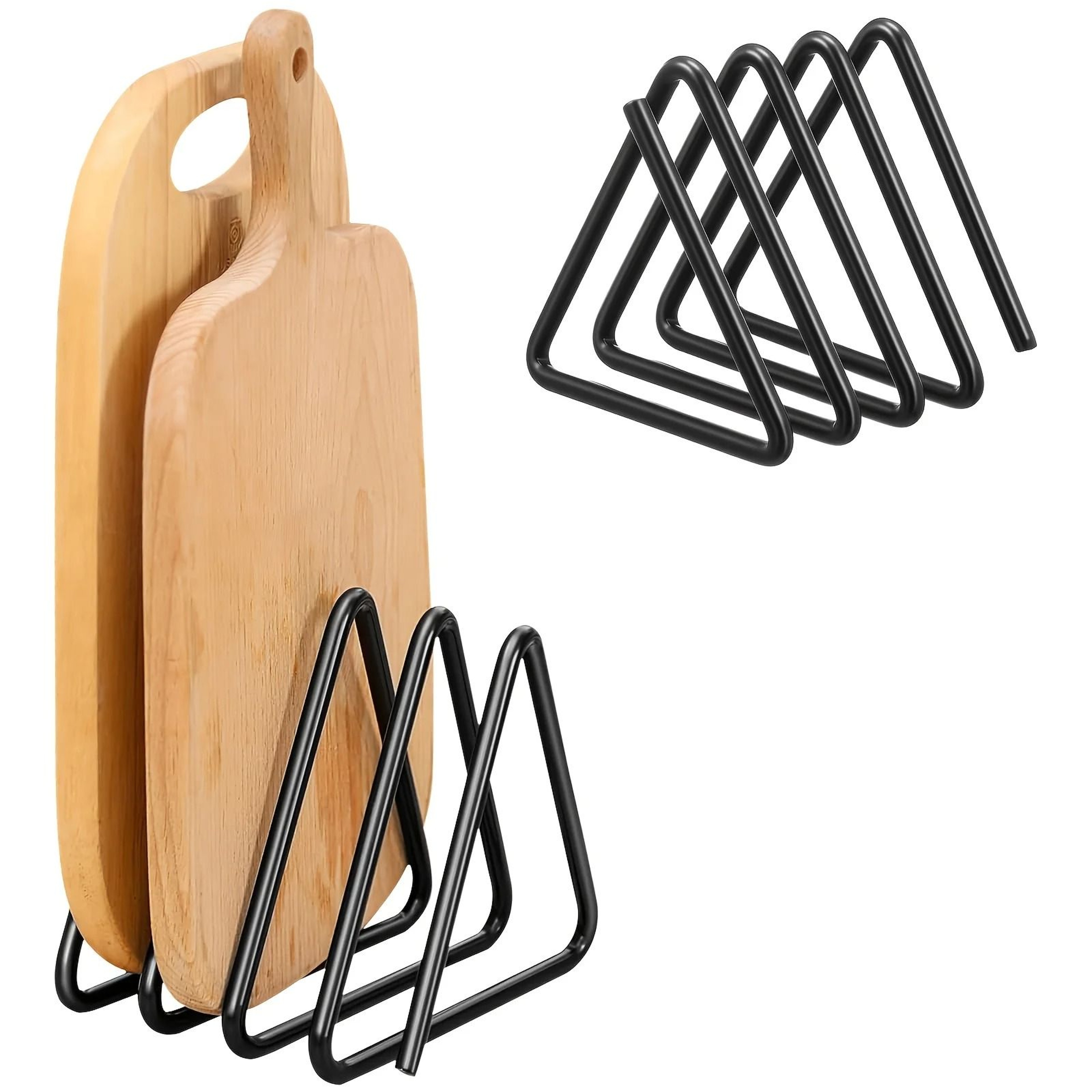 Metal Cutting Board Storage Rack With Four Slots 0