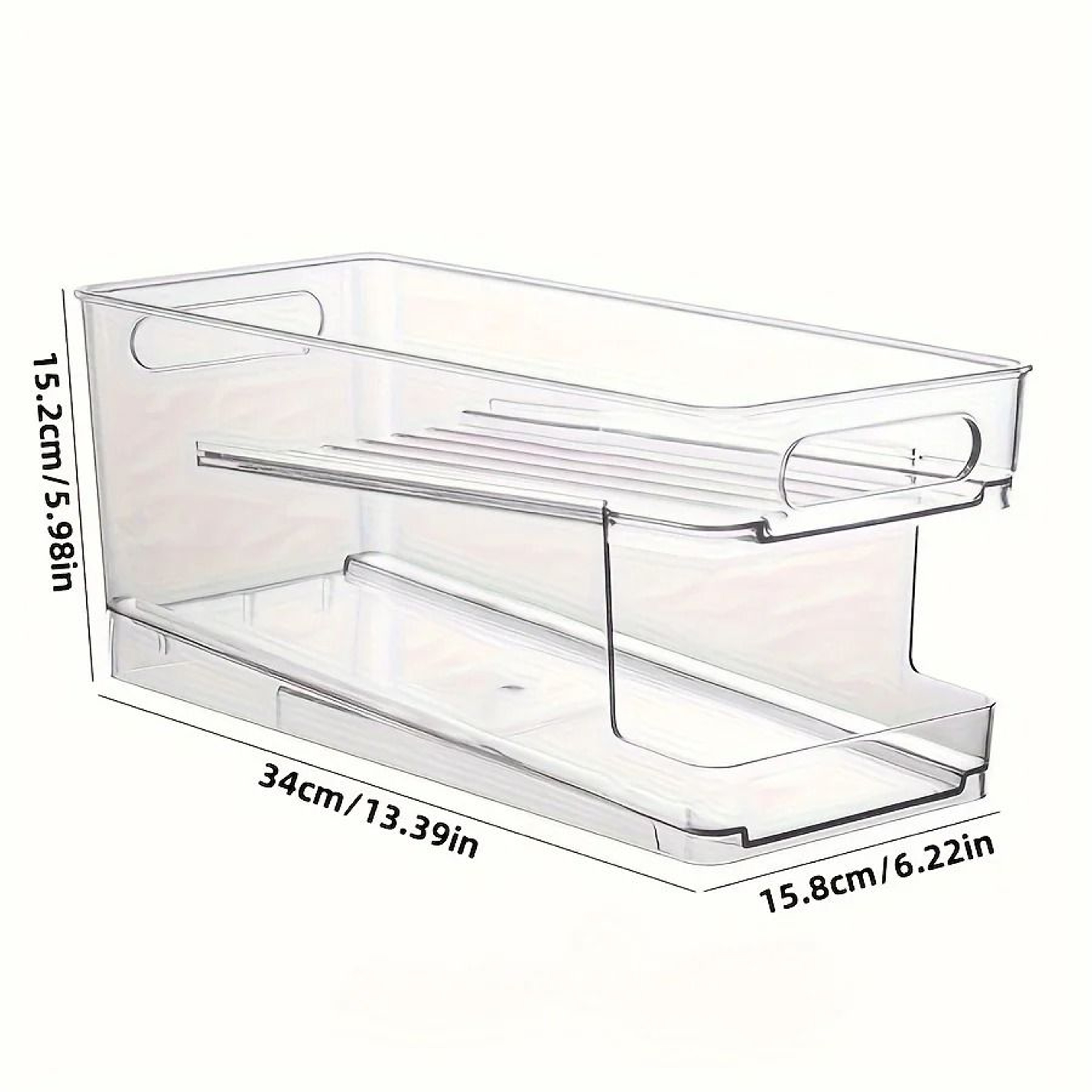 Double Layer Refrigerator Can Organizer For Beer And Soda 5