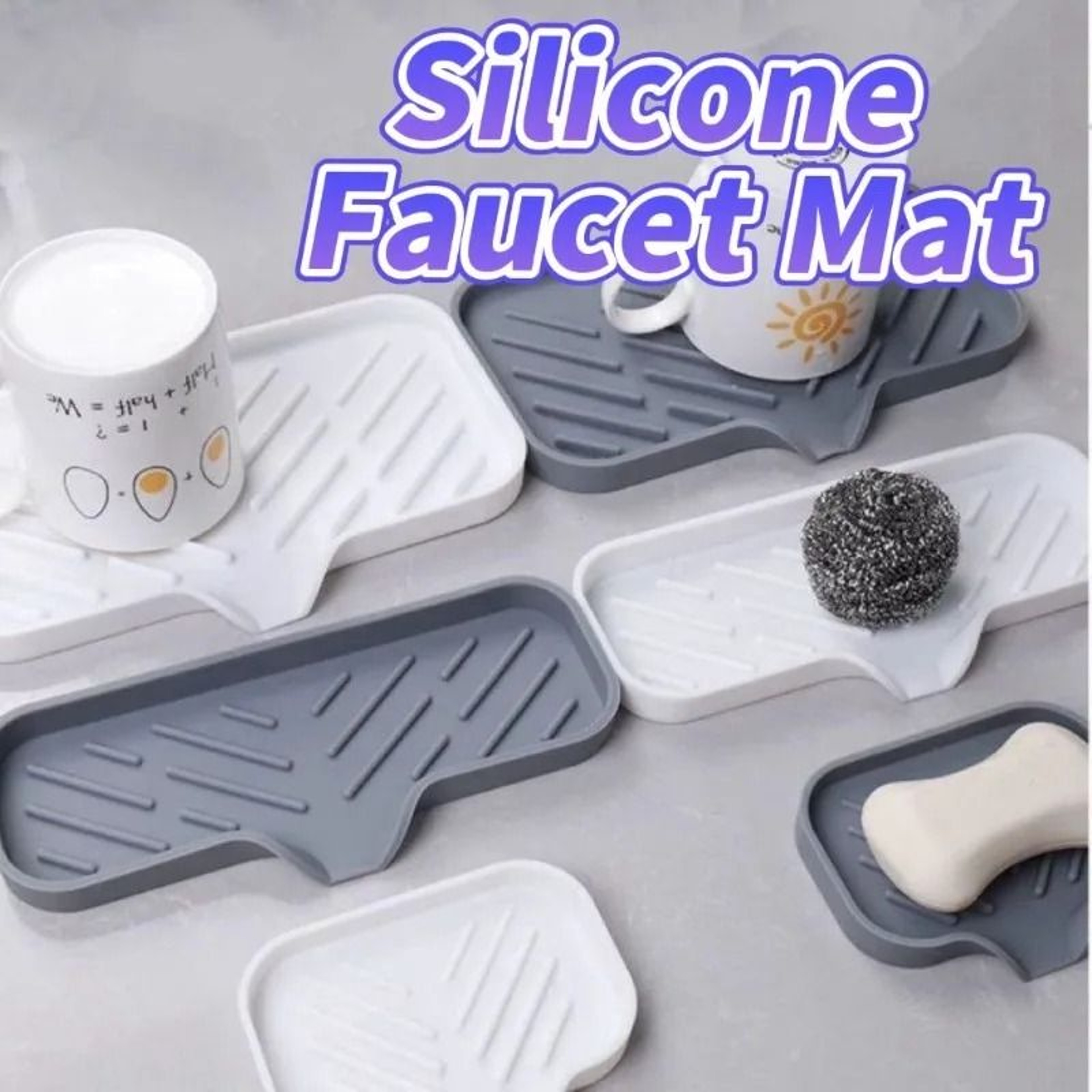 Silicone Sink Tray Sponge Holder And Kitchen Sink Organizer 14