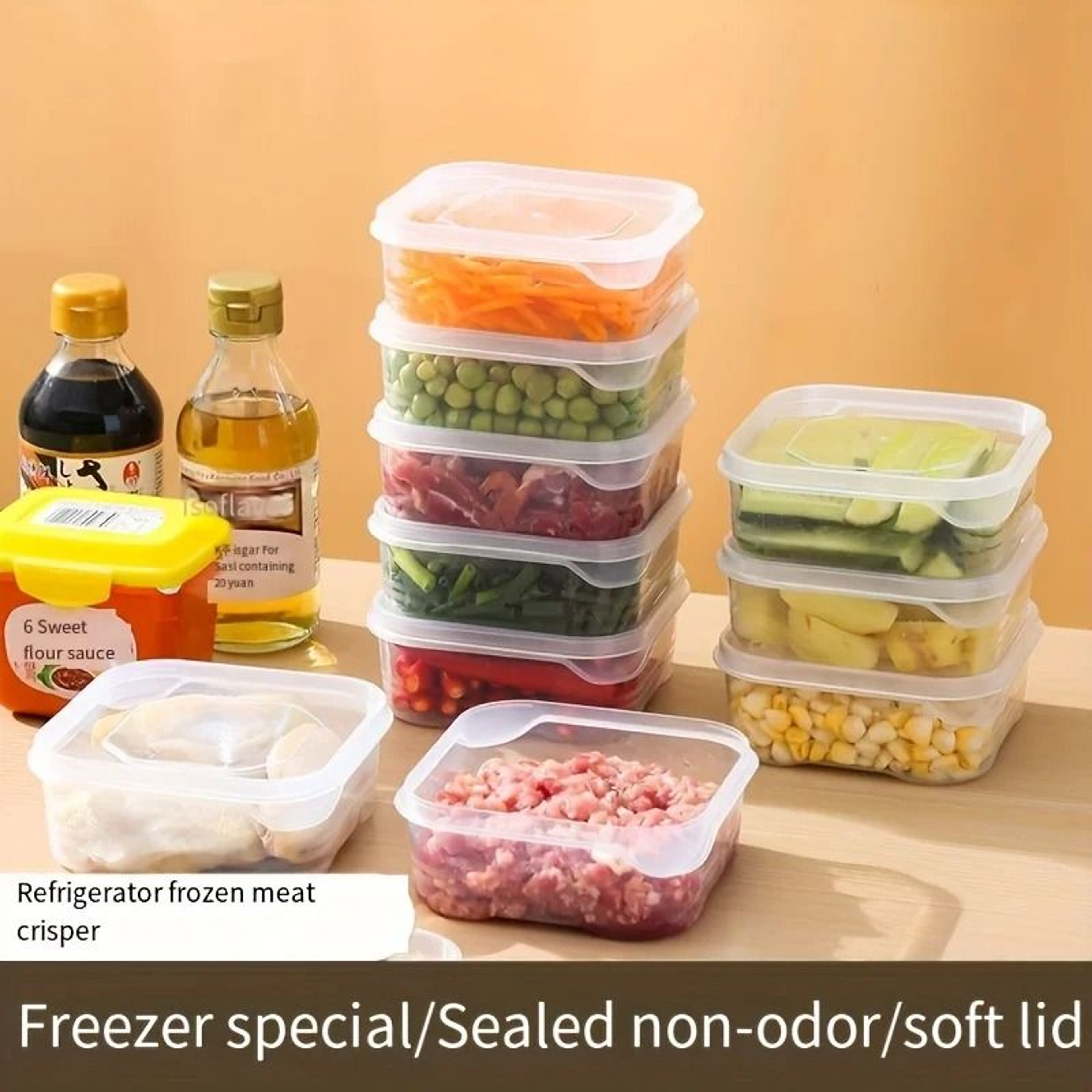 Stackable Freezer Food Storage Container For Meat And Vegetables 0
