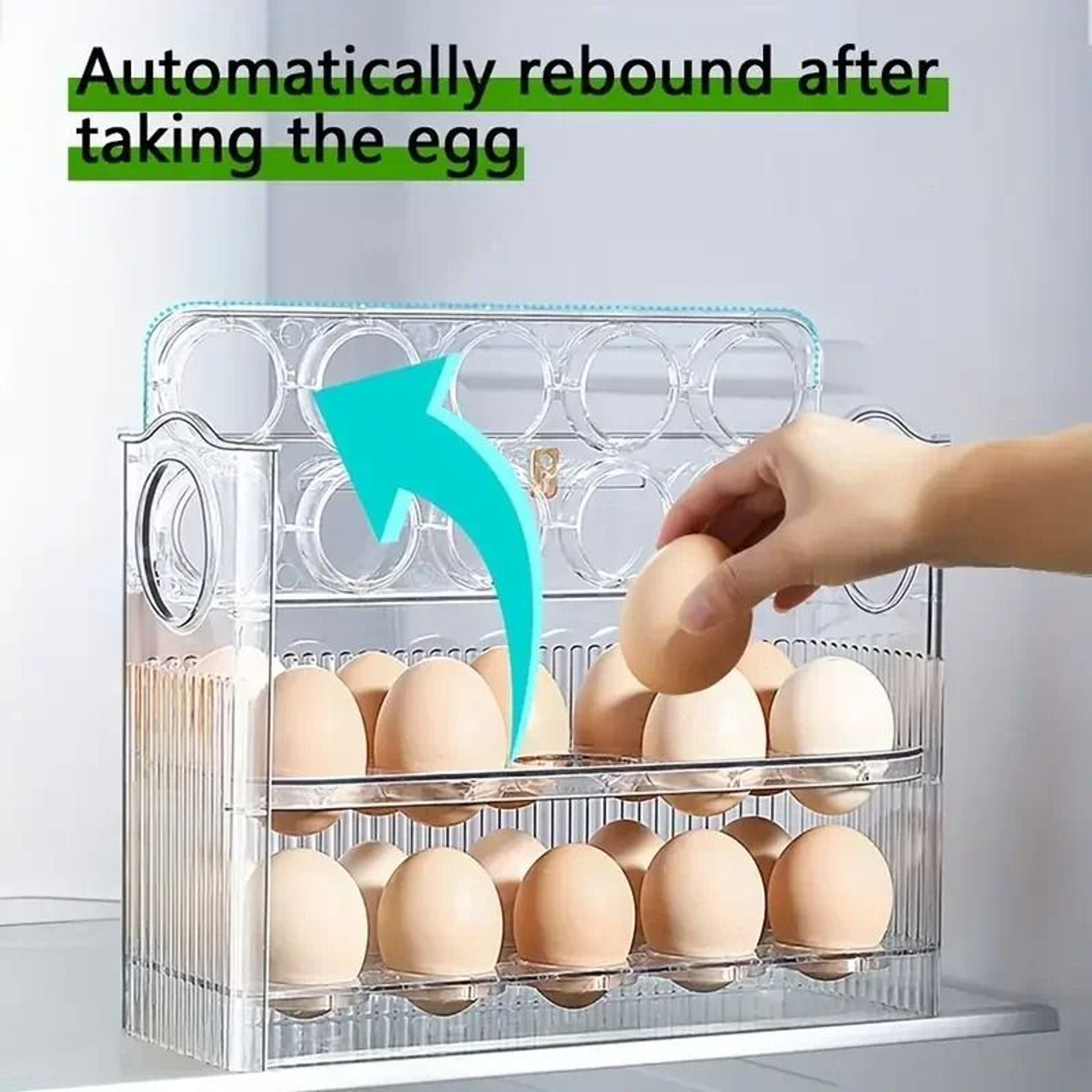 Space Saving Refrigerator Egg Storage Organizer Tray 1
