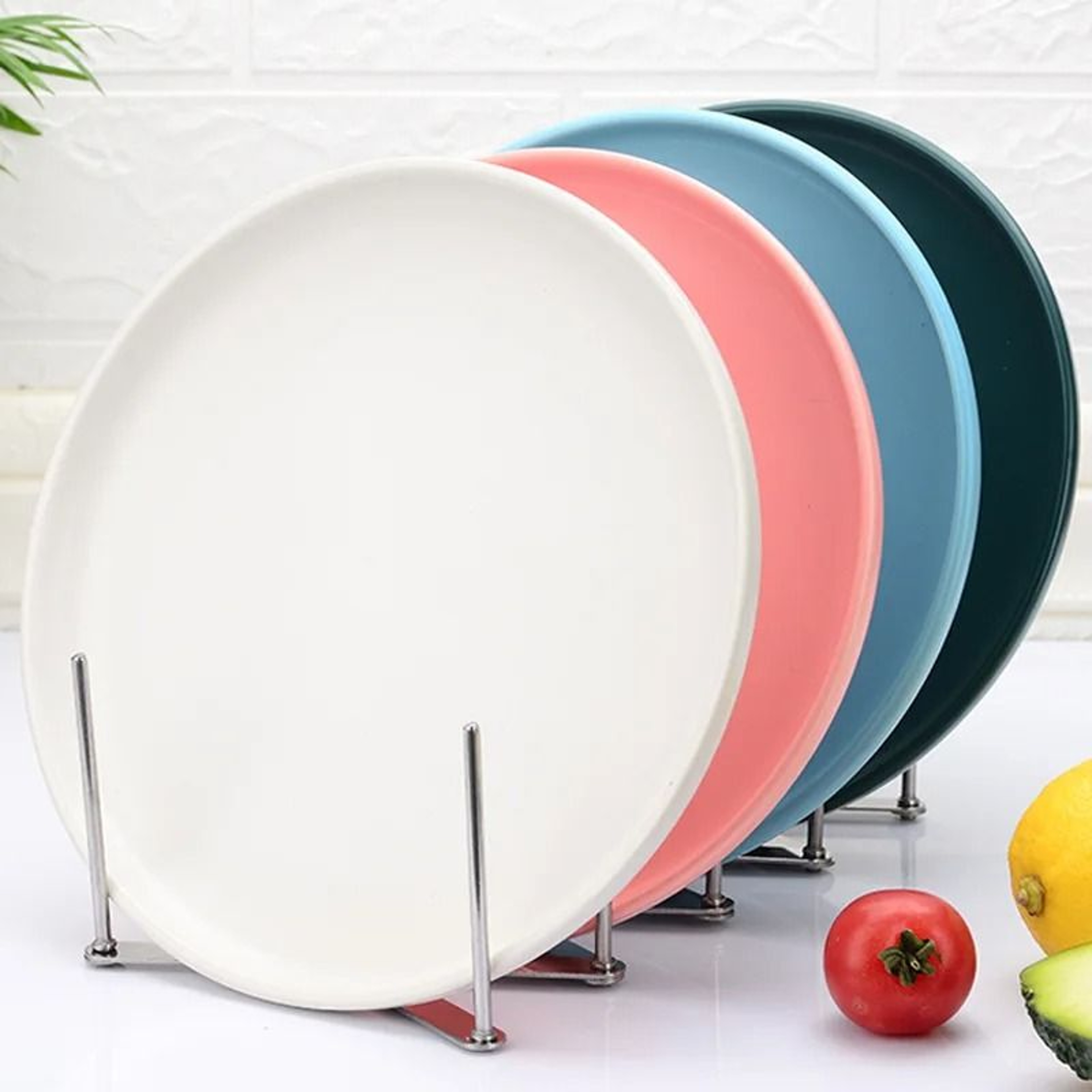 Cabinet Door Pan Lid Organizer Rack For Pots Plates Dishes And Trays 0