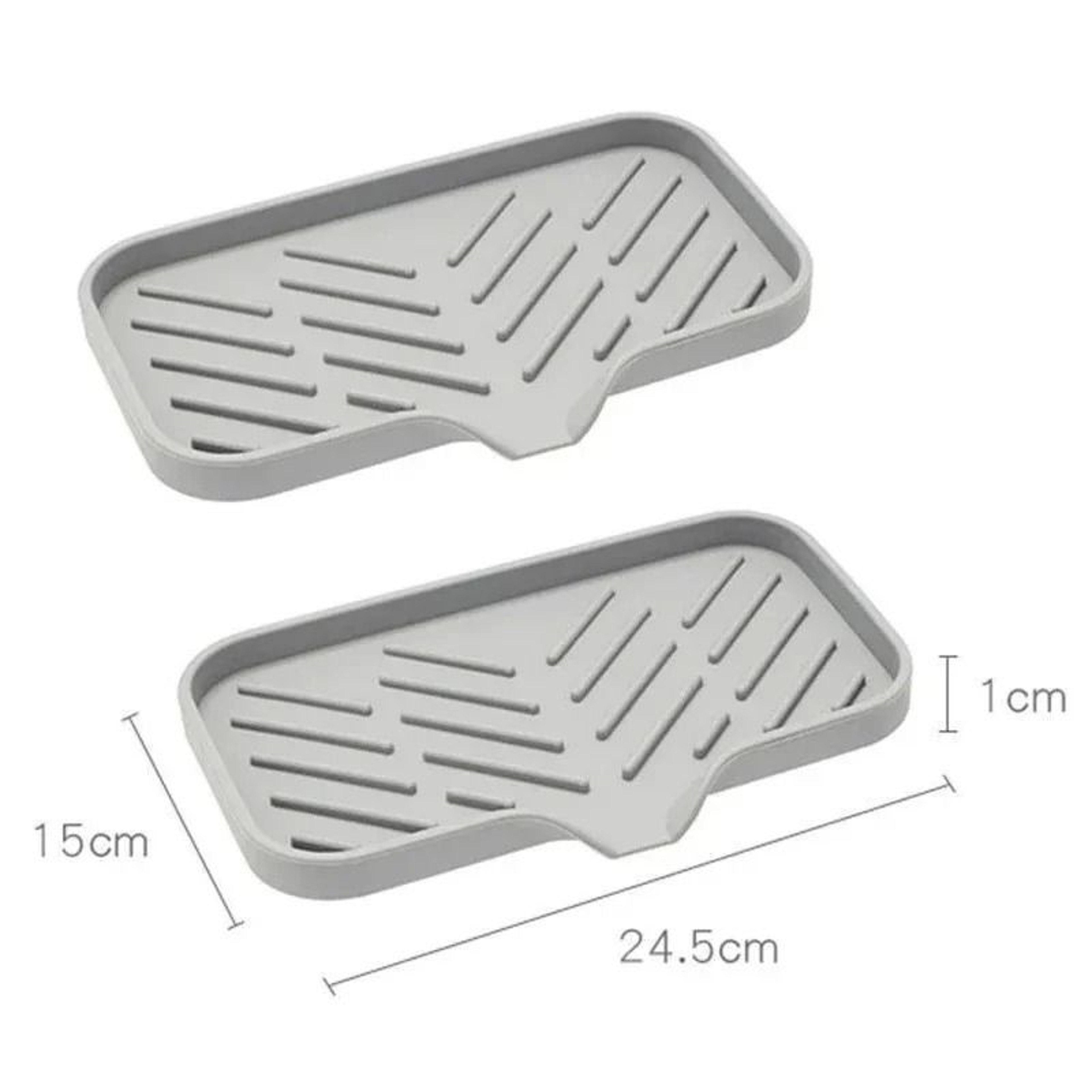 Silicone Sink Organizer Tray With Drain For Soap Sponge Brush Kitchen Storage 3
