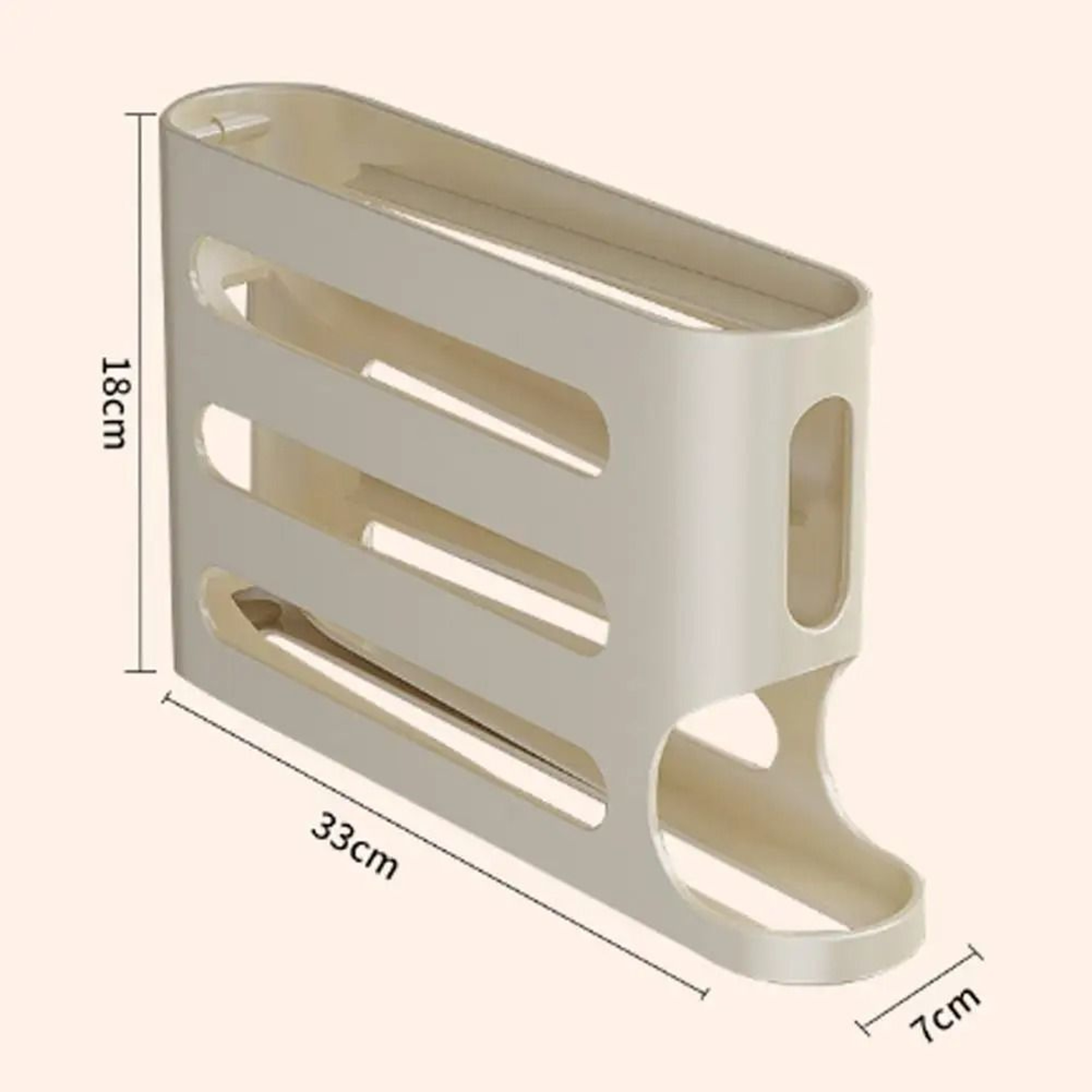 Four Layer Automatic Rolling Egg Holder Rack For Refrigerator Kitchen Storage Organizer 3