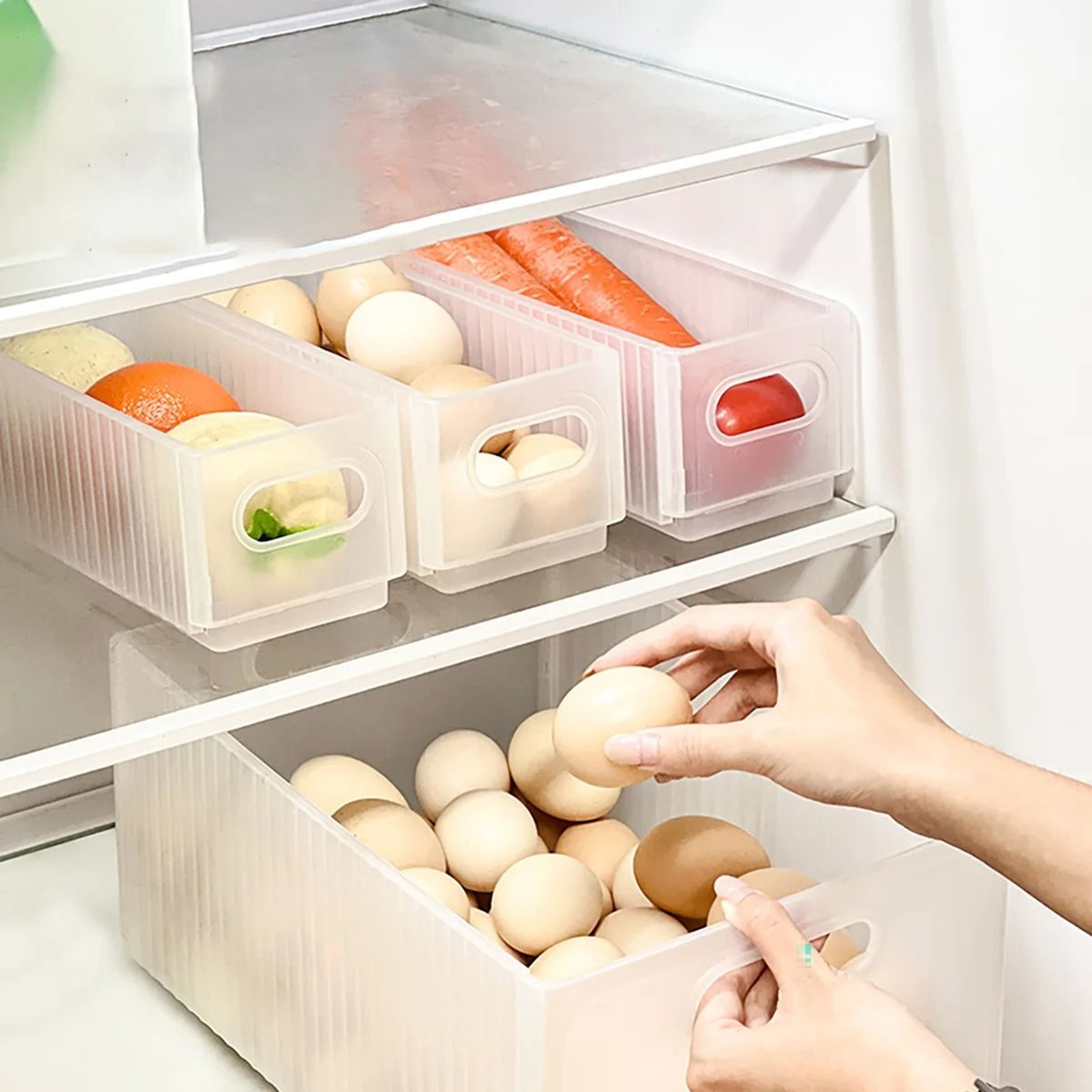 Foldable Pull Out Fridge Storage Box For Fruits Vegetables And Kitchen Organization 18