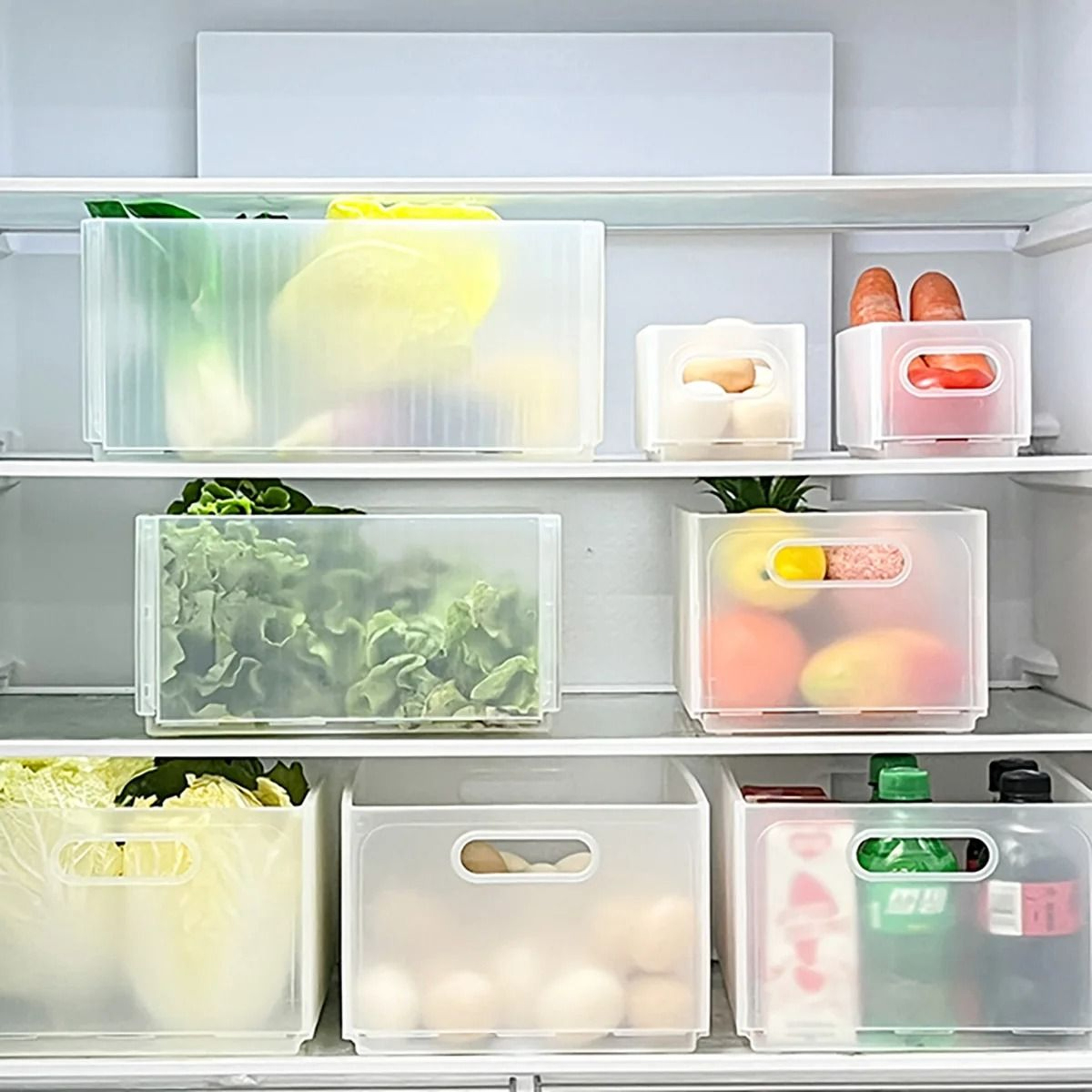 Foldable Pull Out Fridge Storage Box For Fruits Vegetables And Kitchen Organization 0