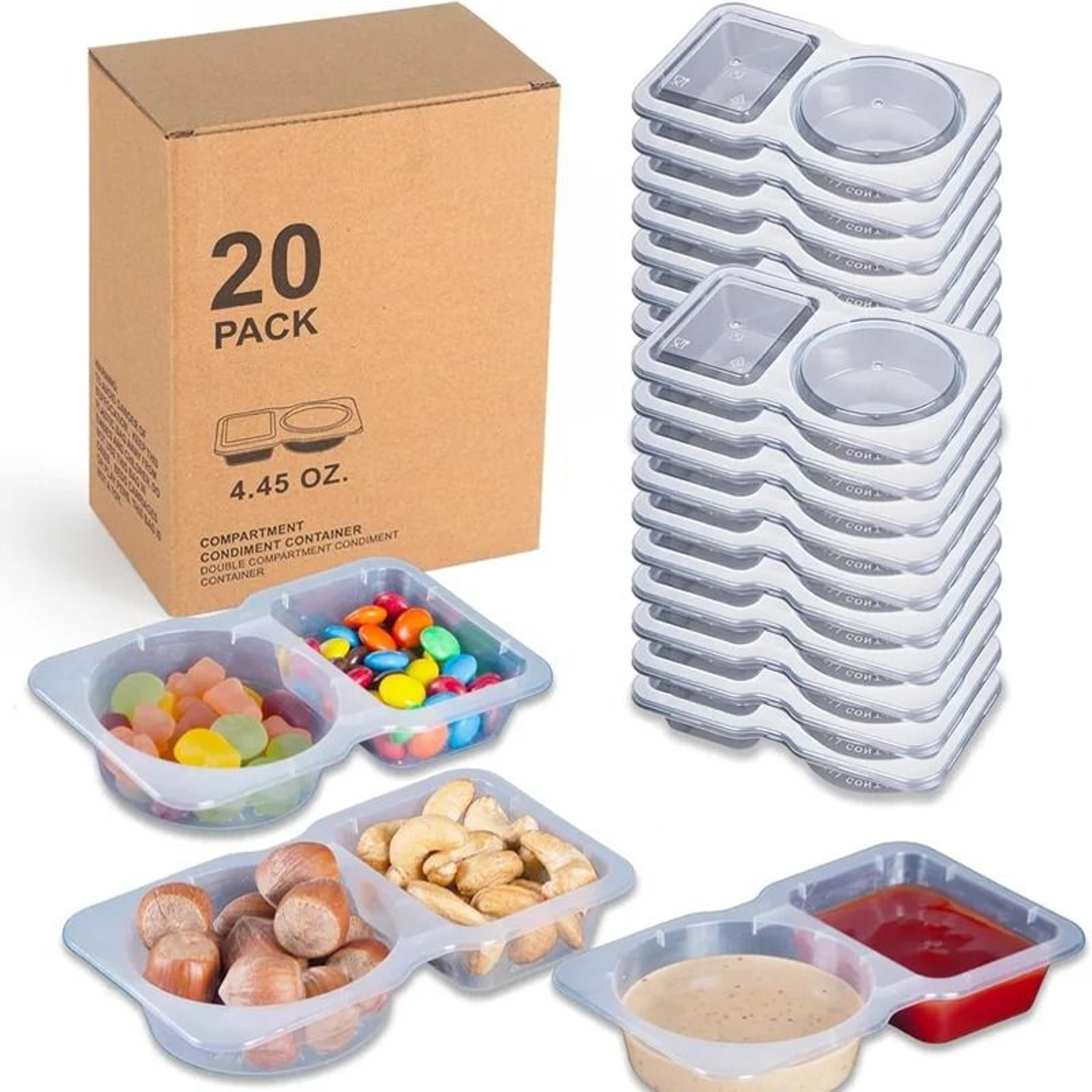 Twenty Piece Clear Spice Storage Jars With Labels For Pantry Organization 0