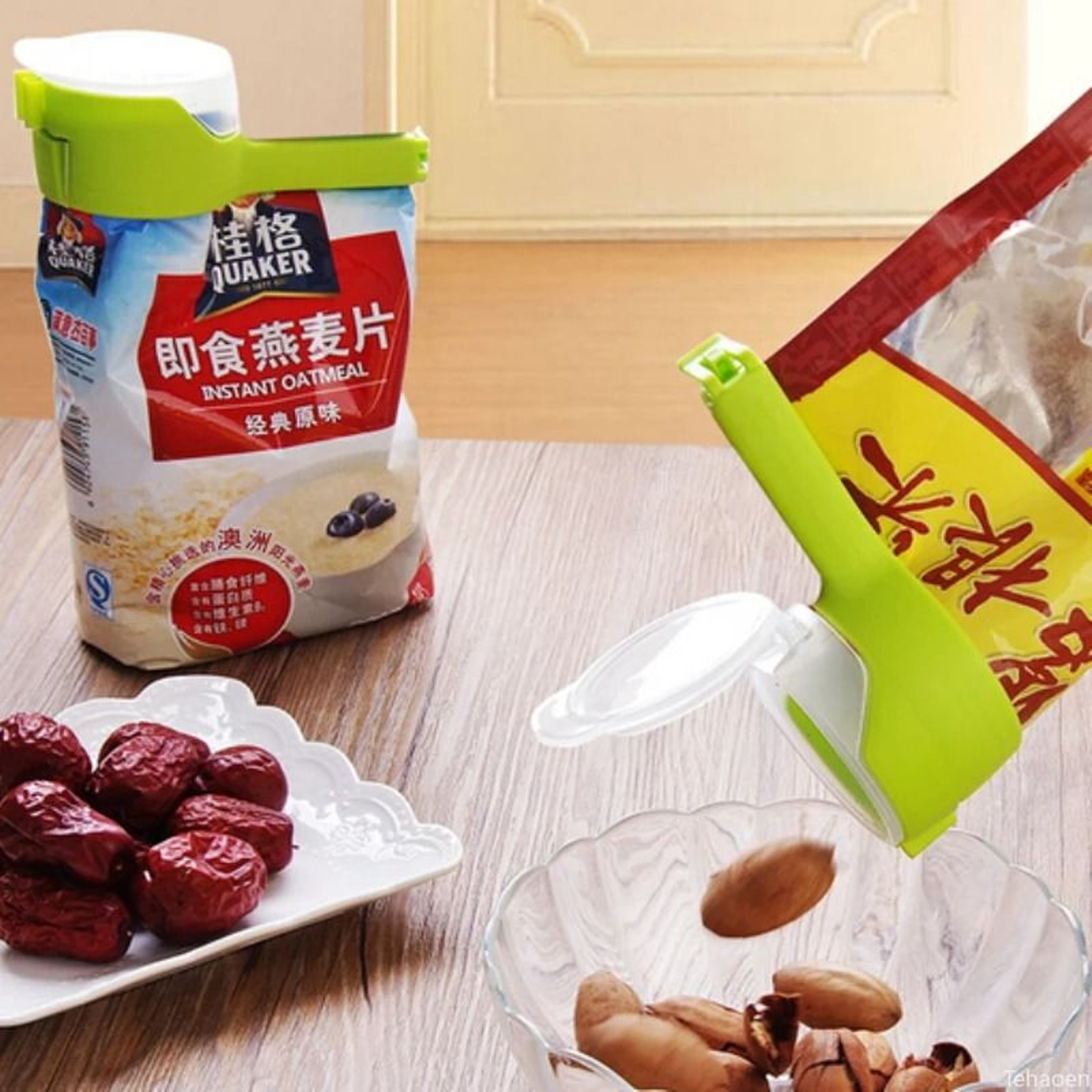 Fresh Keeping Bag Closure Clip With Pour Spout For Snacks Oats And Pantry Storage 28