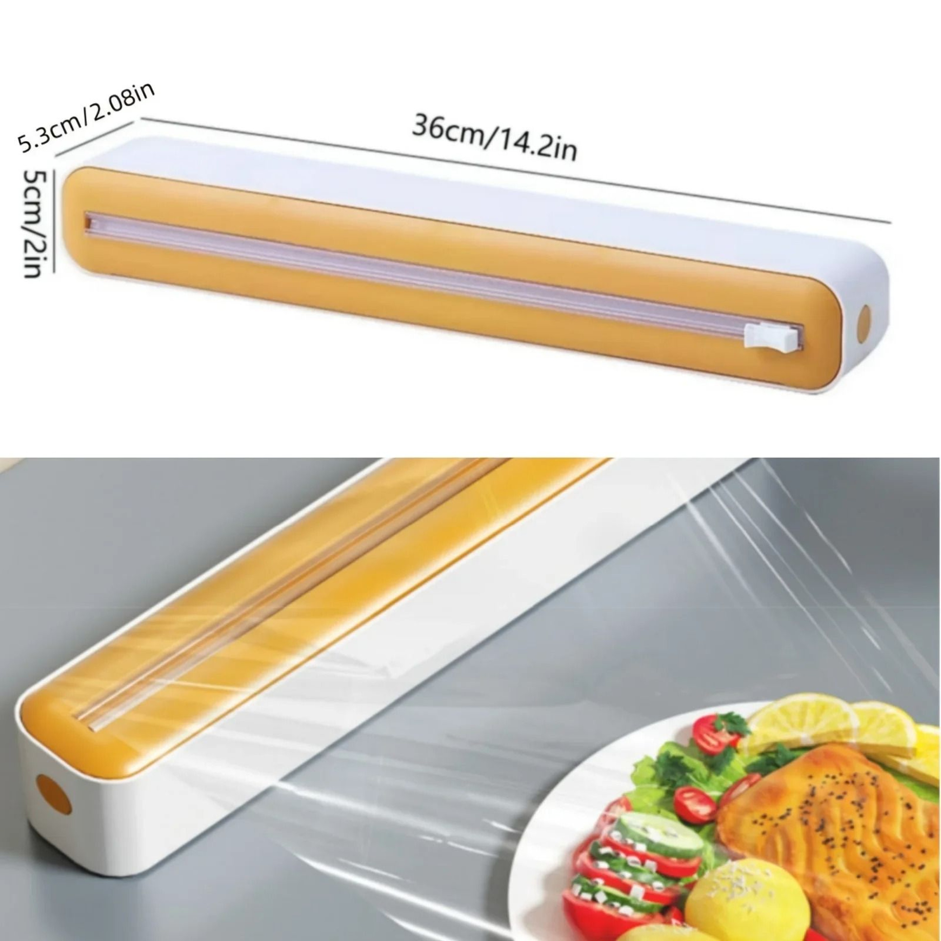 Two In One Plastic Wrap And Foil Dispenser With Slide Cutter 10