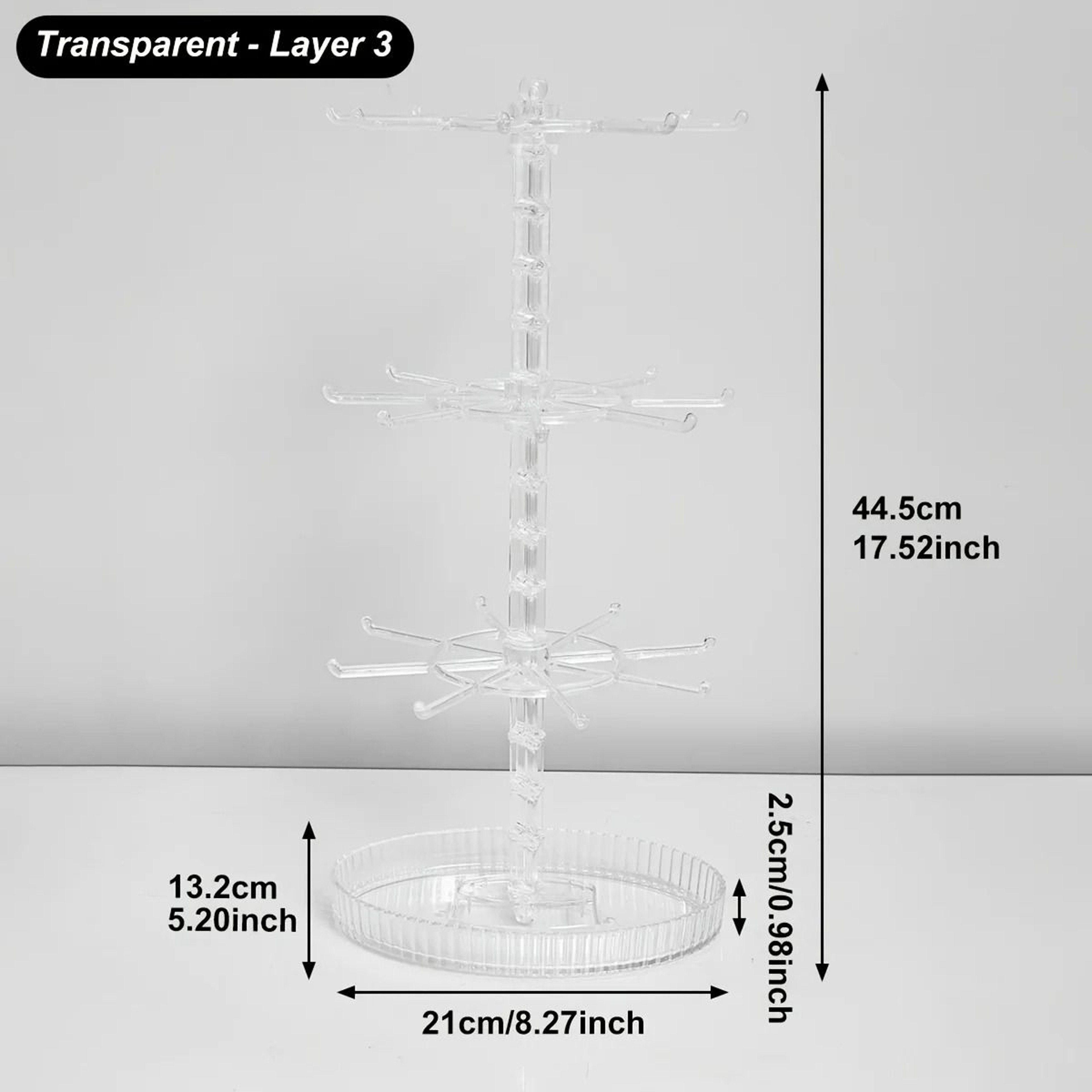 Rotatable Multi Layer Jewelry Display Rack For Keychains Bracelets And Accessories 4