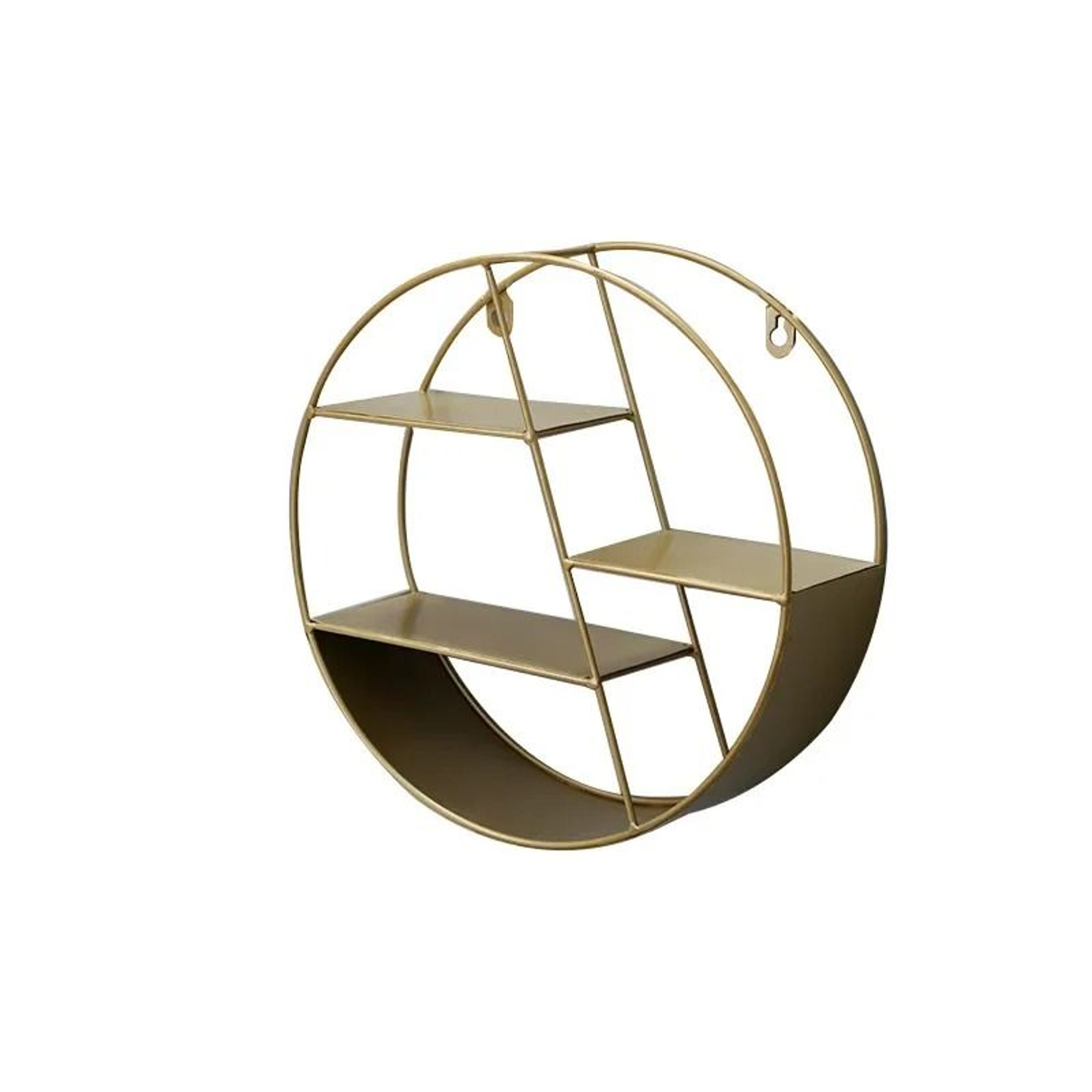 Circular Wall Mounted Floating Shelf For Plants And Home Decor 7