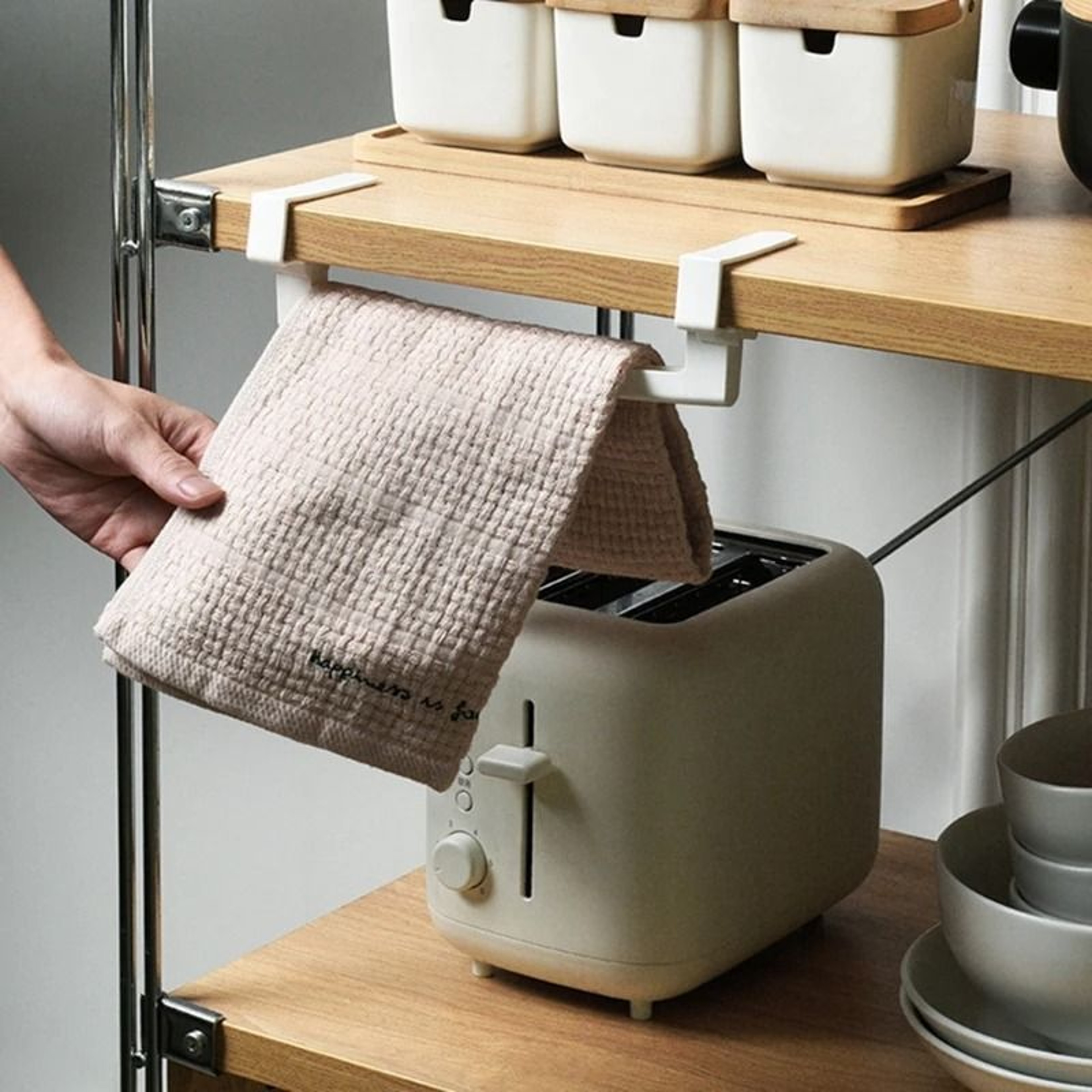 Over Door Towel Rack Hanging Bar For Bathroom And Kitchen 0