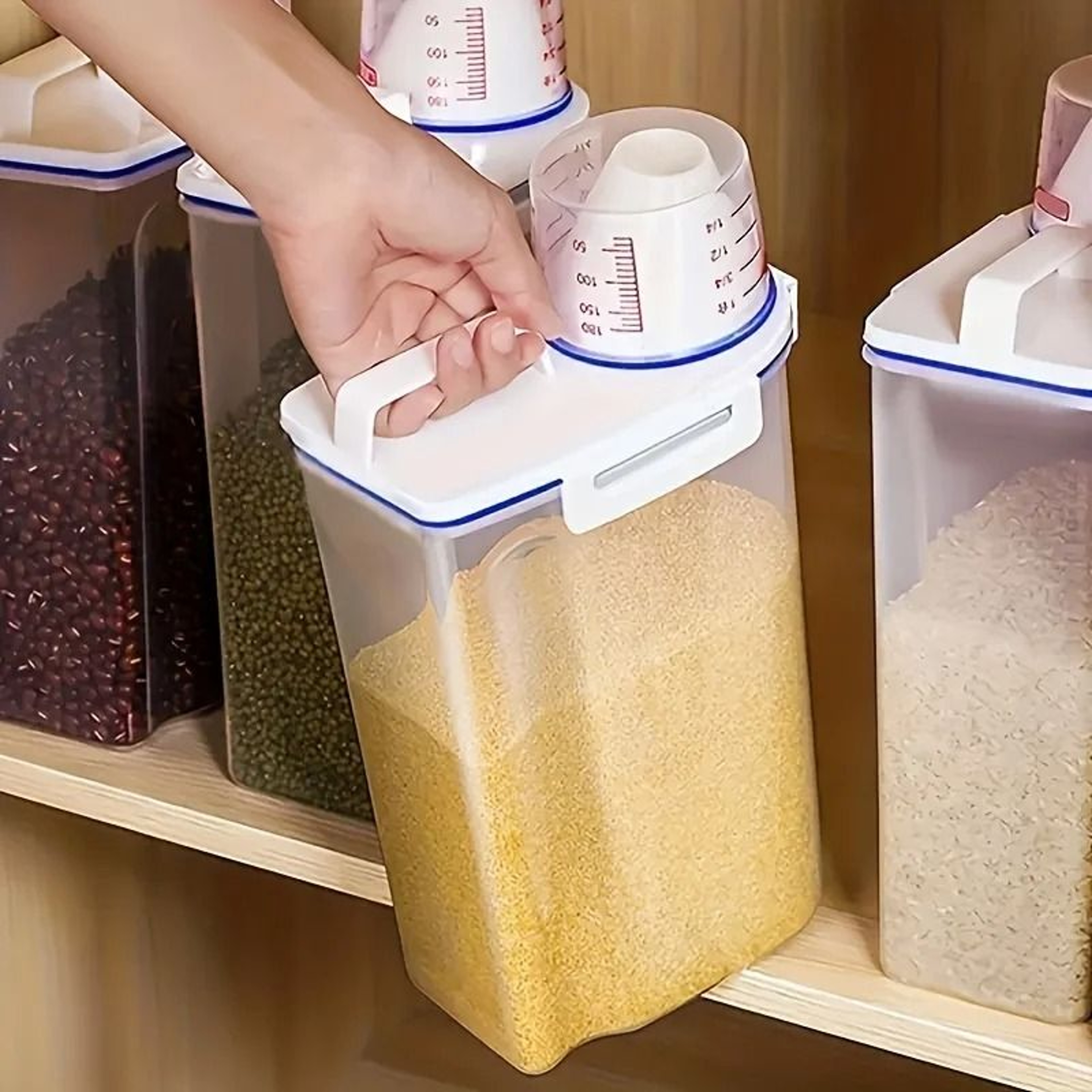 Large Capacity Cereal Storage Container For Rice Grains And Pet Food 6
