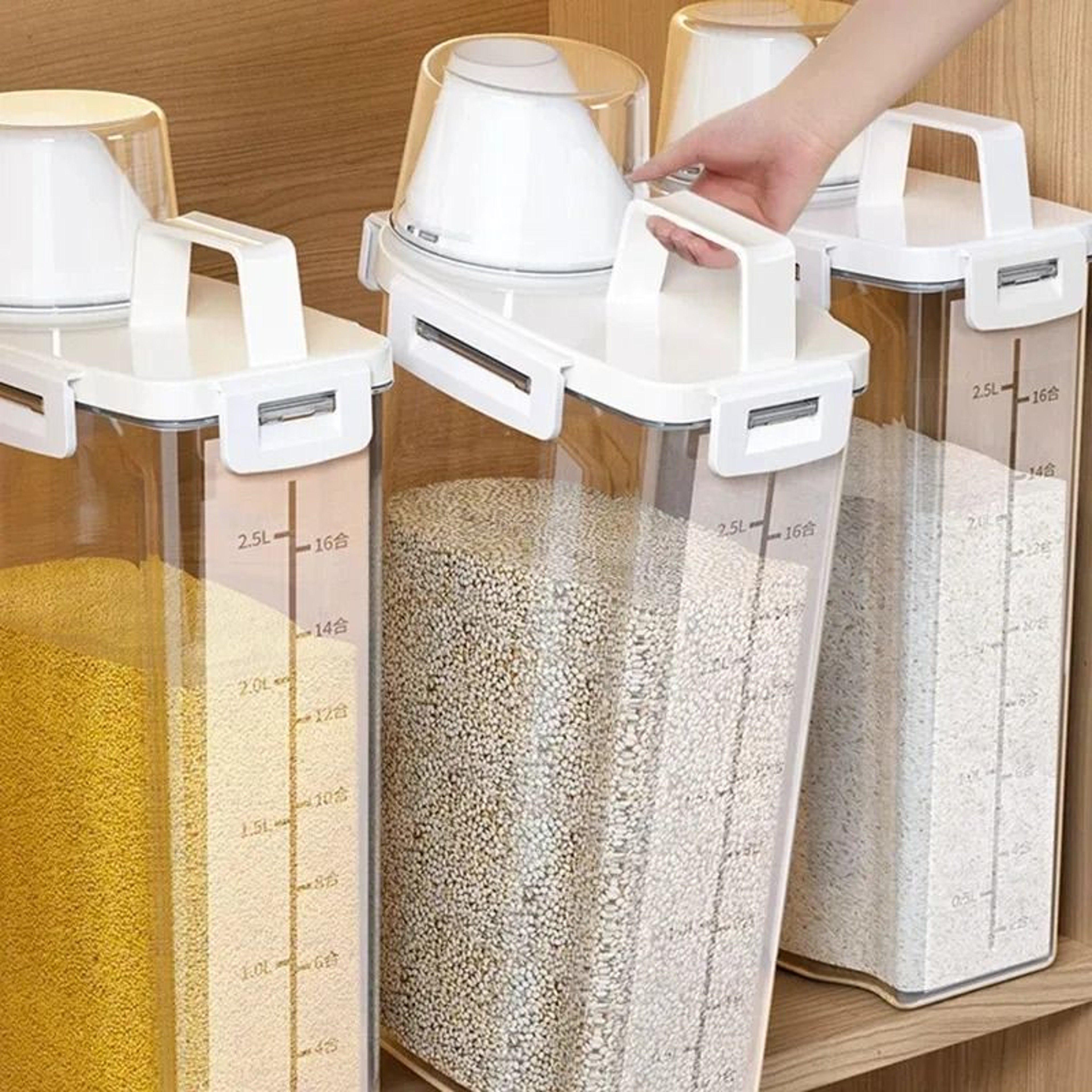 Transparent Grain Storage Jar For Rice Tea And Dried Fruits 8