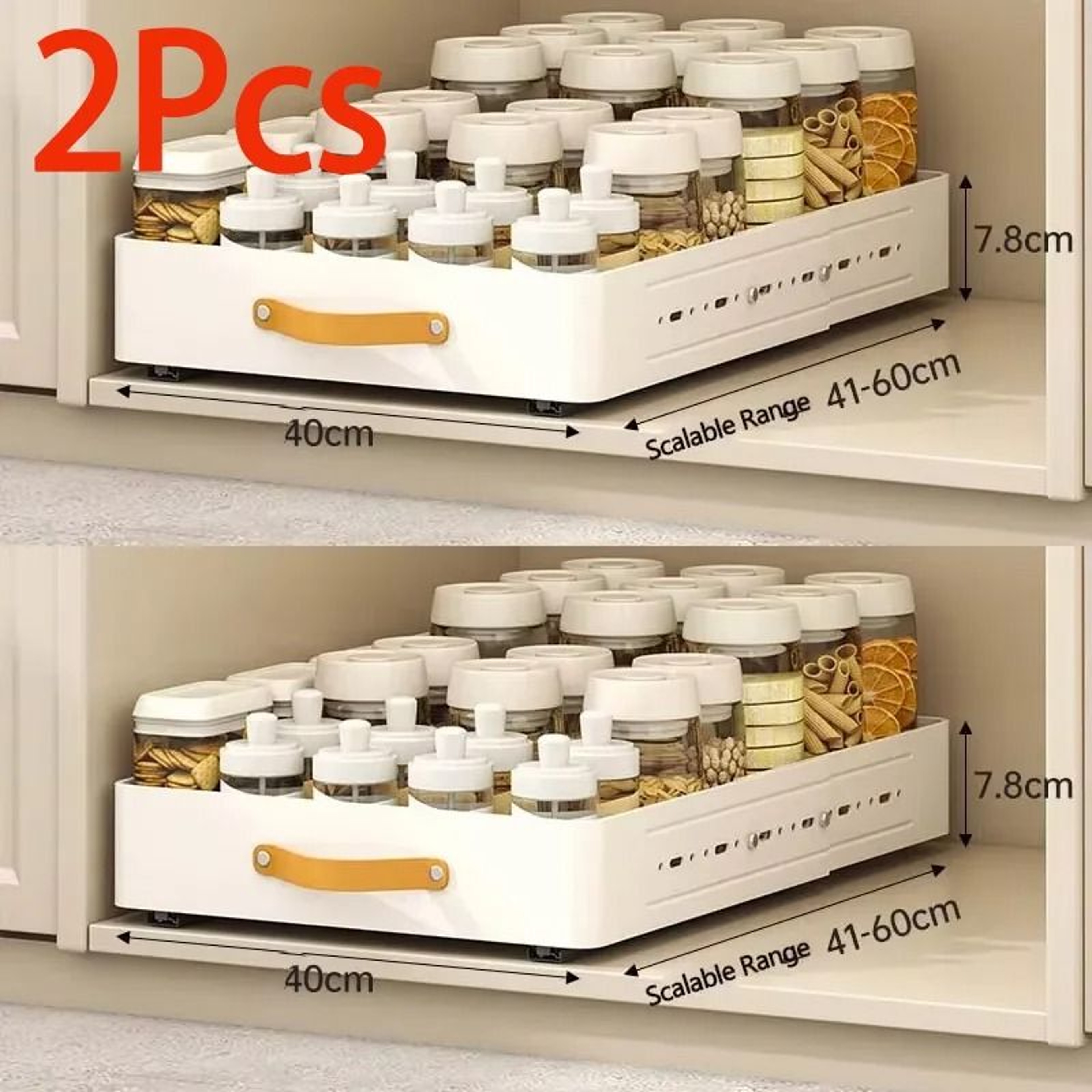Pull Out Cabinet Organizer Shelf For Spices And Kitchen Storage 8