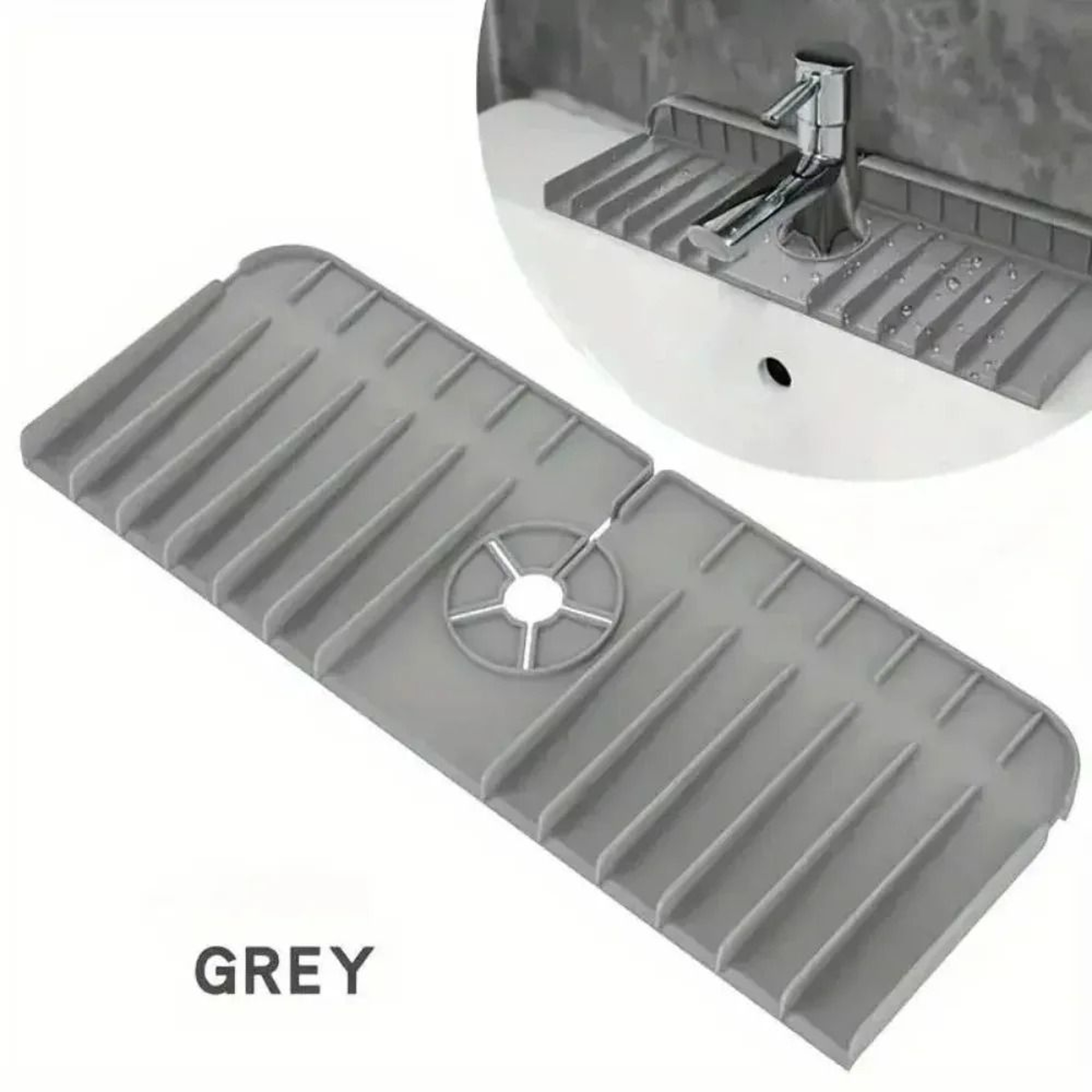 Silicone Faucet Drying Pad For Kitchen Sink And Sponge Storage 2