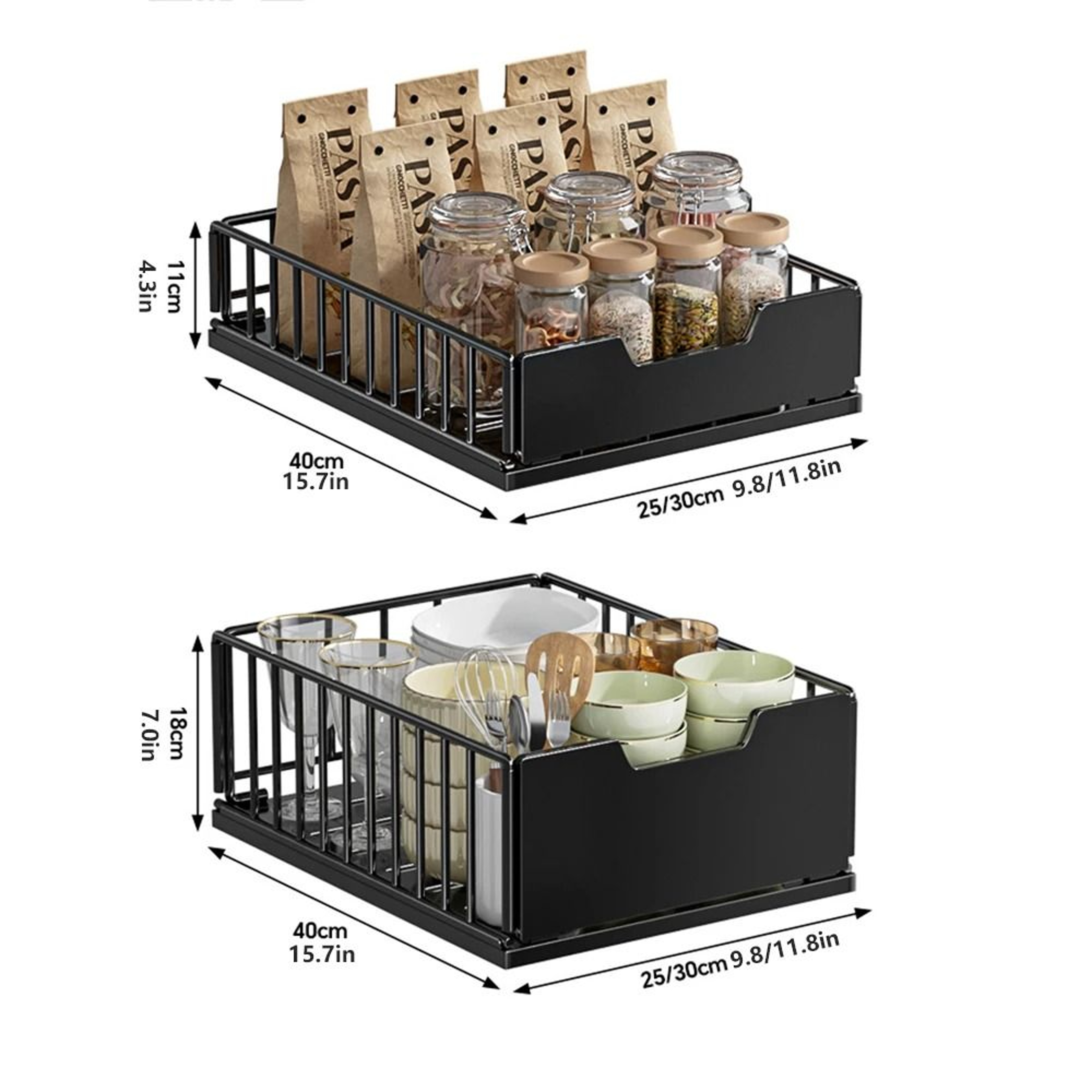 Pull Out Cabinet Organizer Slide Out Kitchen Storage Rack 3