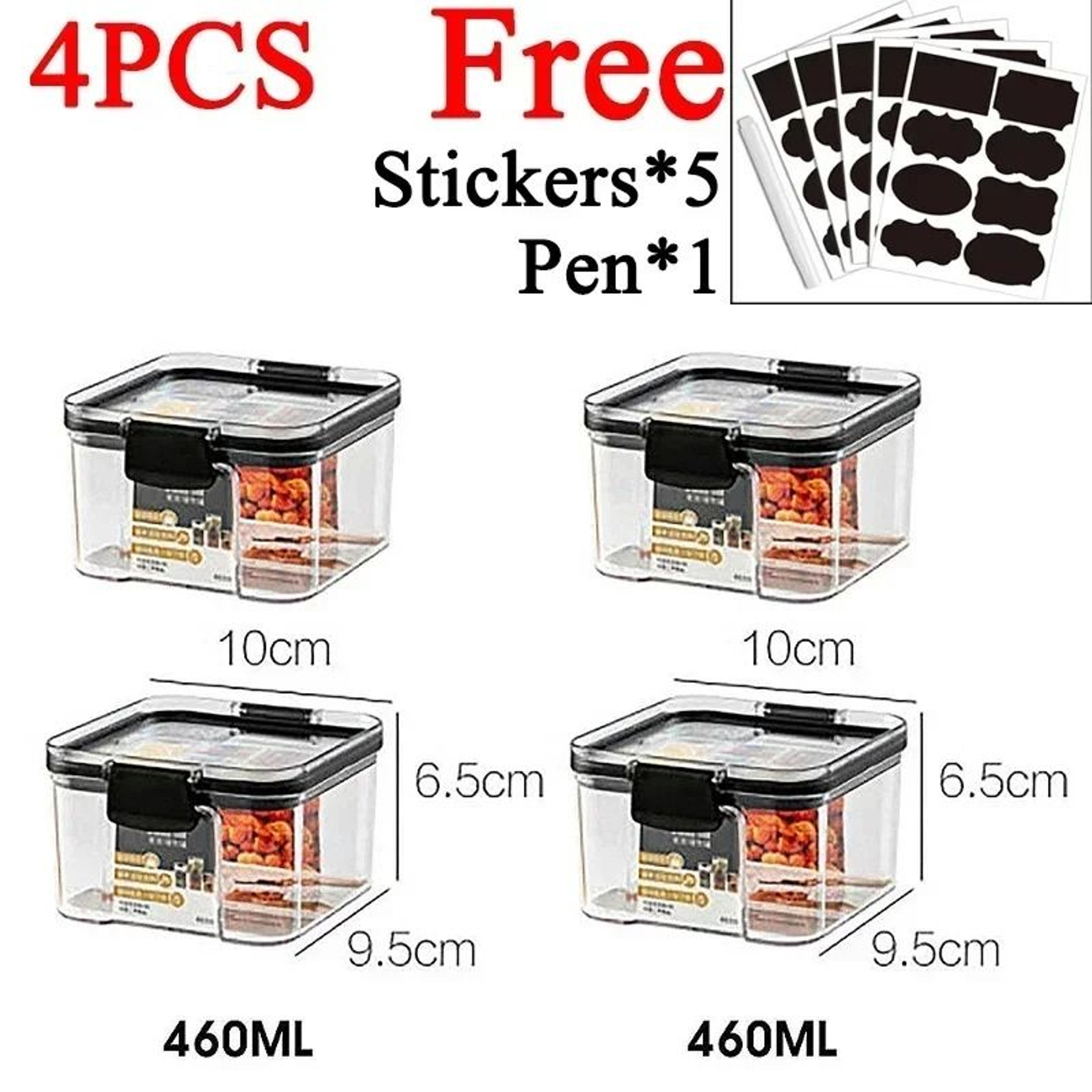 Stackable Plastic Food Storage Jars For Pantry Dry Goods 9
