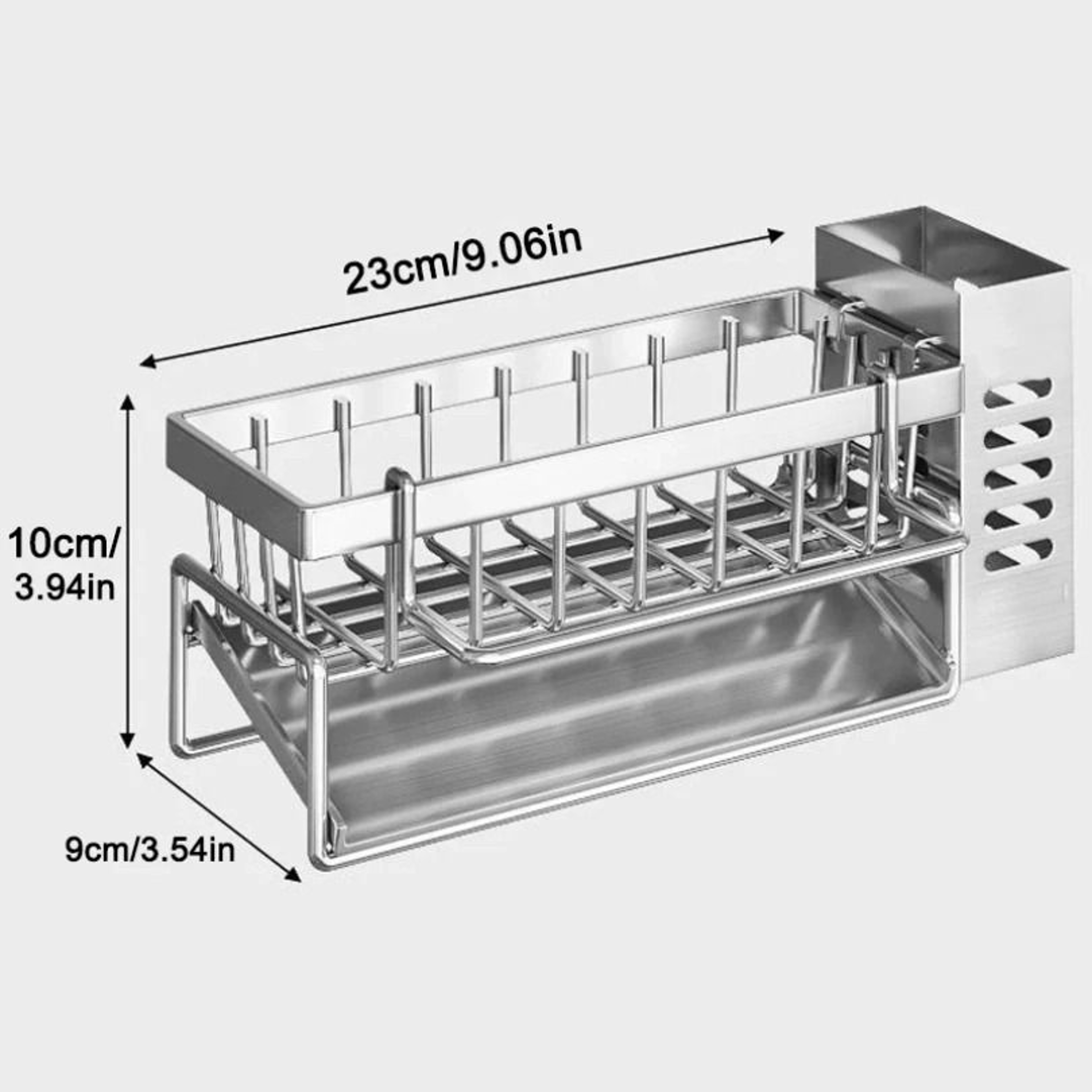 Stainless Steel Sink Storage Rack Sponge Holder Rag Hanger 4