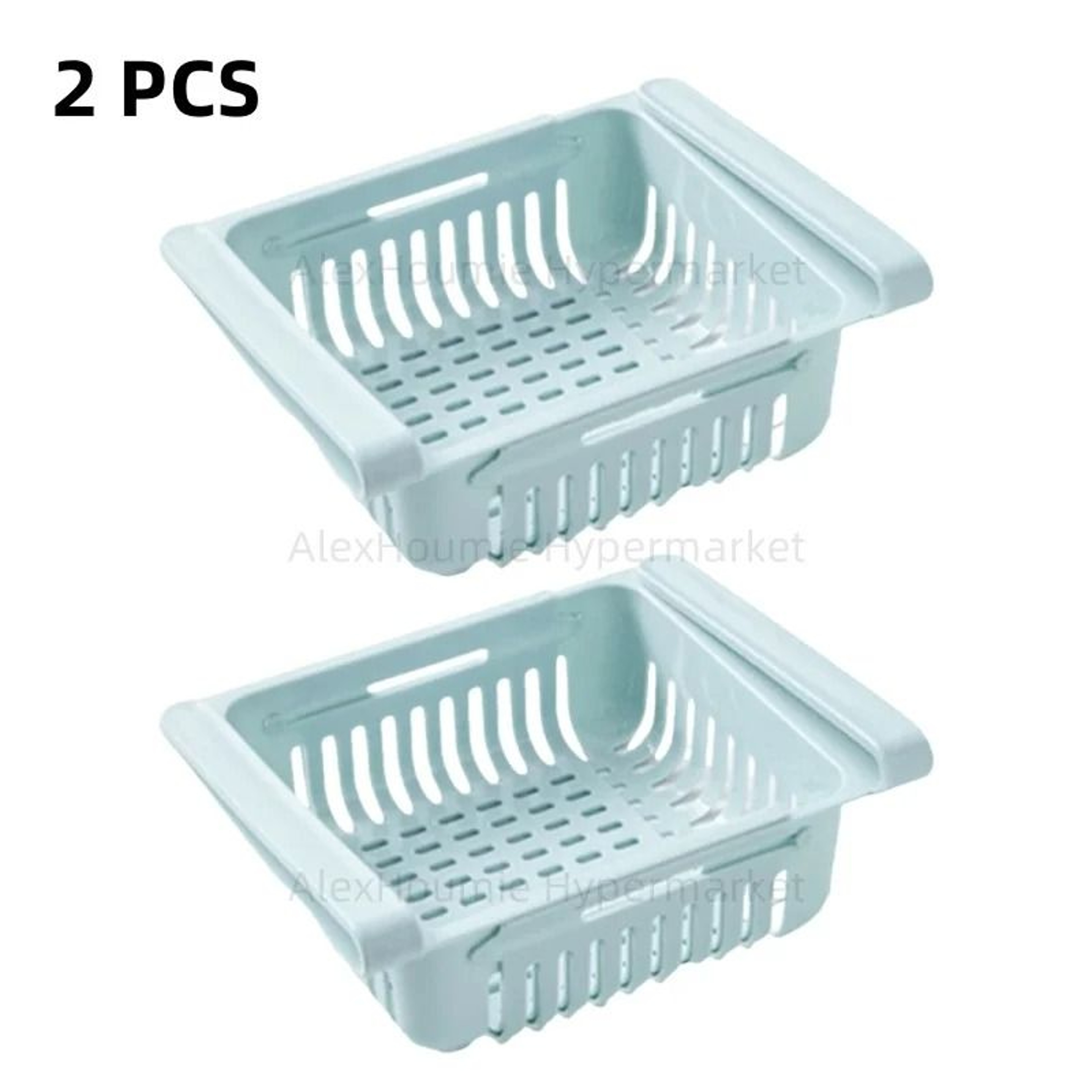2 Pack Pull Out Refrigerator Drawer Organizer 1
