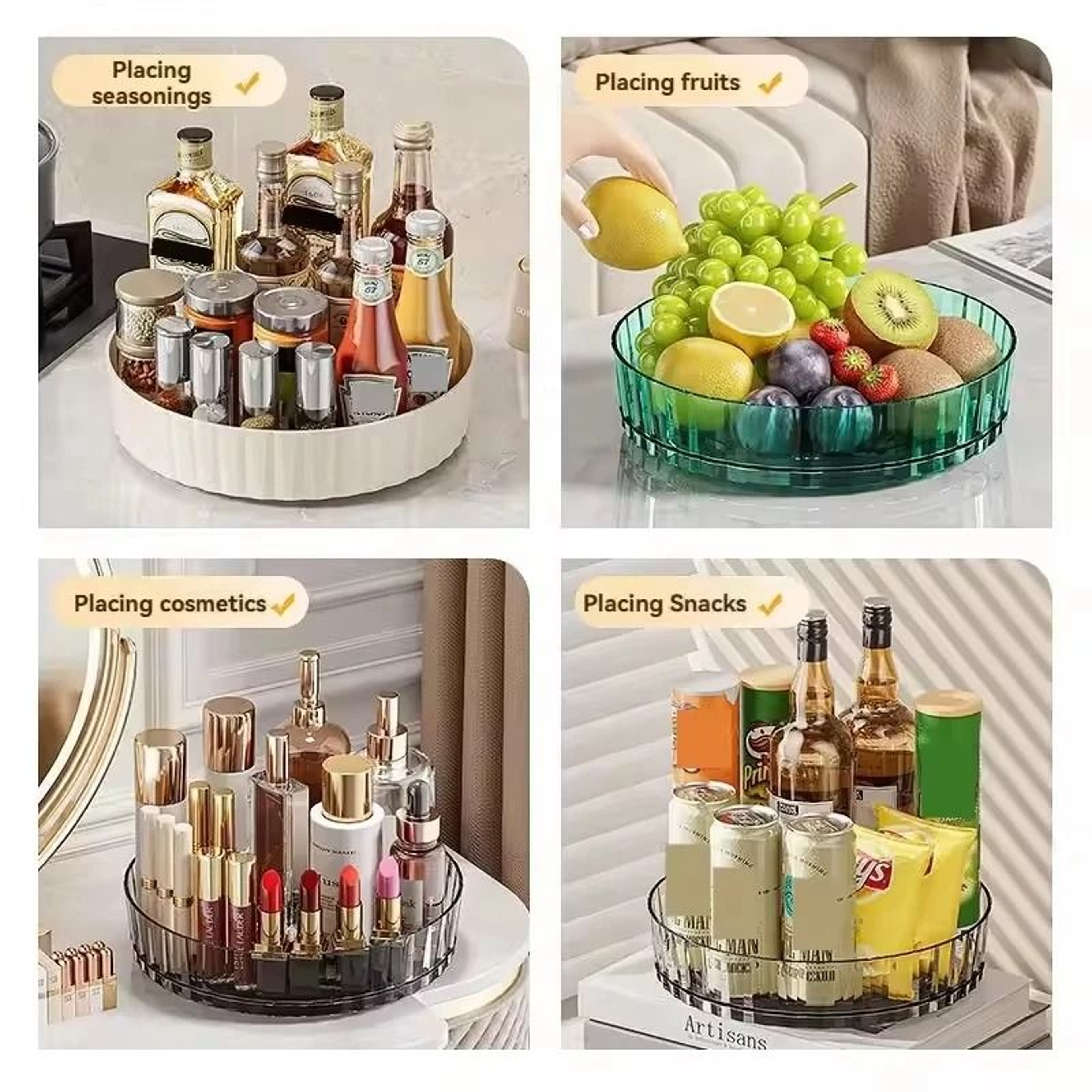 Rotating Spice Rack Organizer For Kitchen Cabinet Pantry And Vanity Storage 10