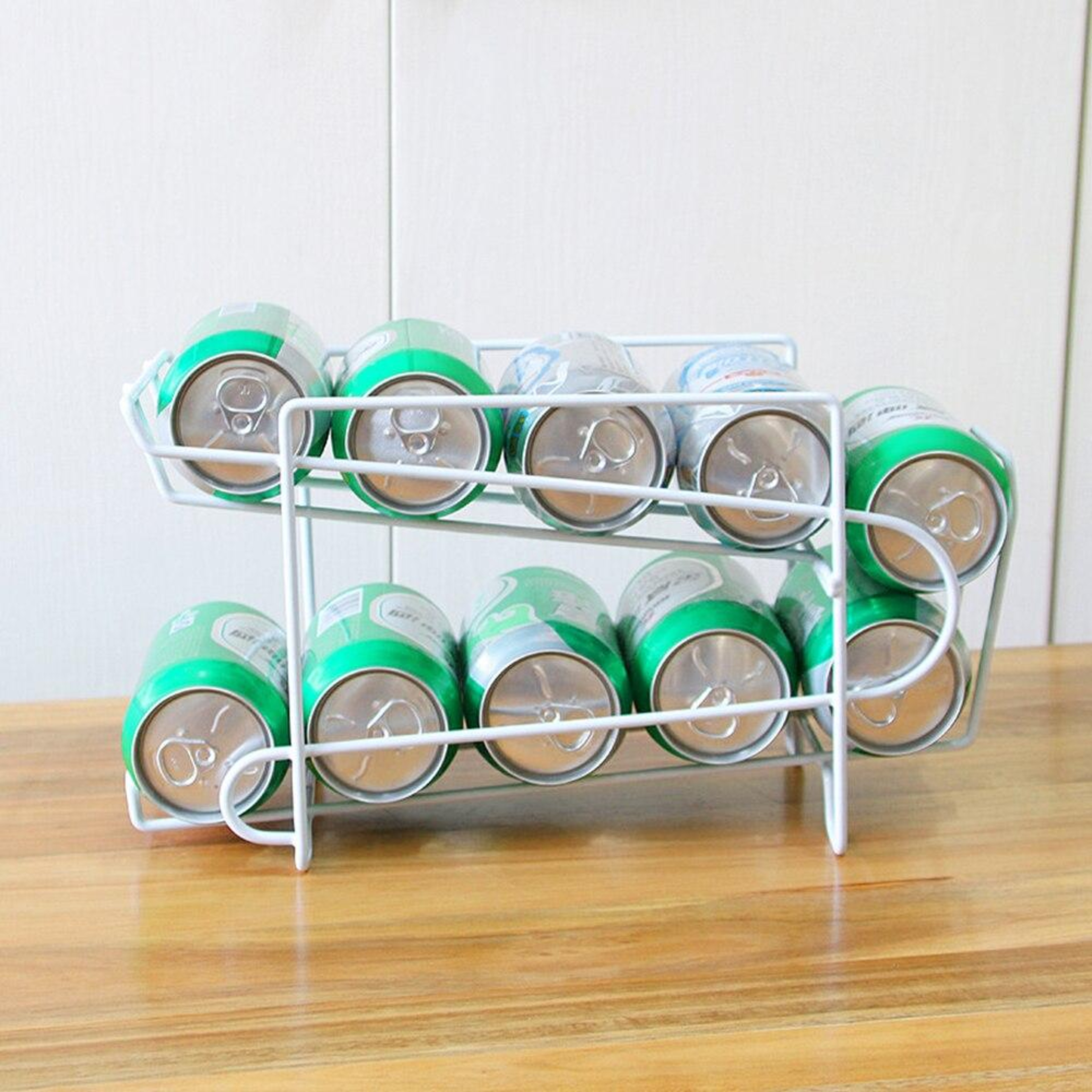 Double Layer Soda Can Rack For Refrigerator Pantry And Countertop Storage 5