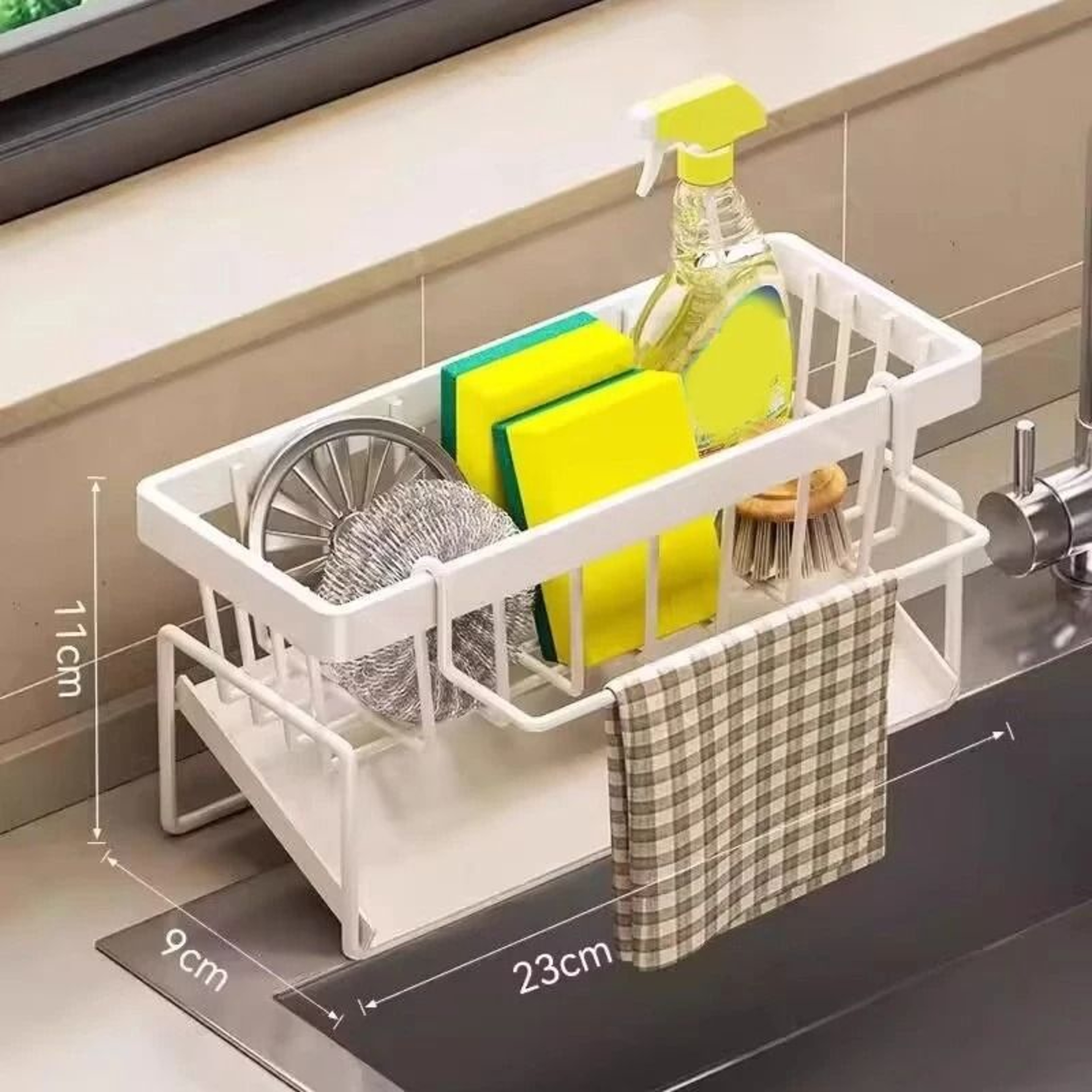 Stainless Steel Sponge Drainer Rack For Kitchen And Bathroom Sink 2