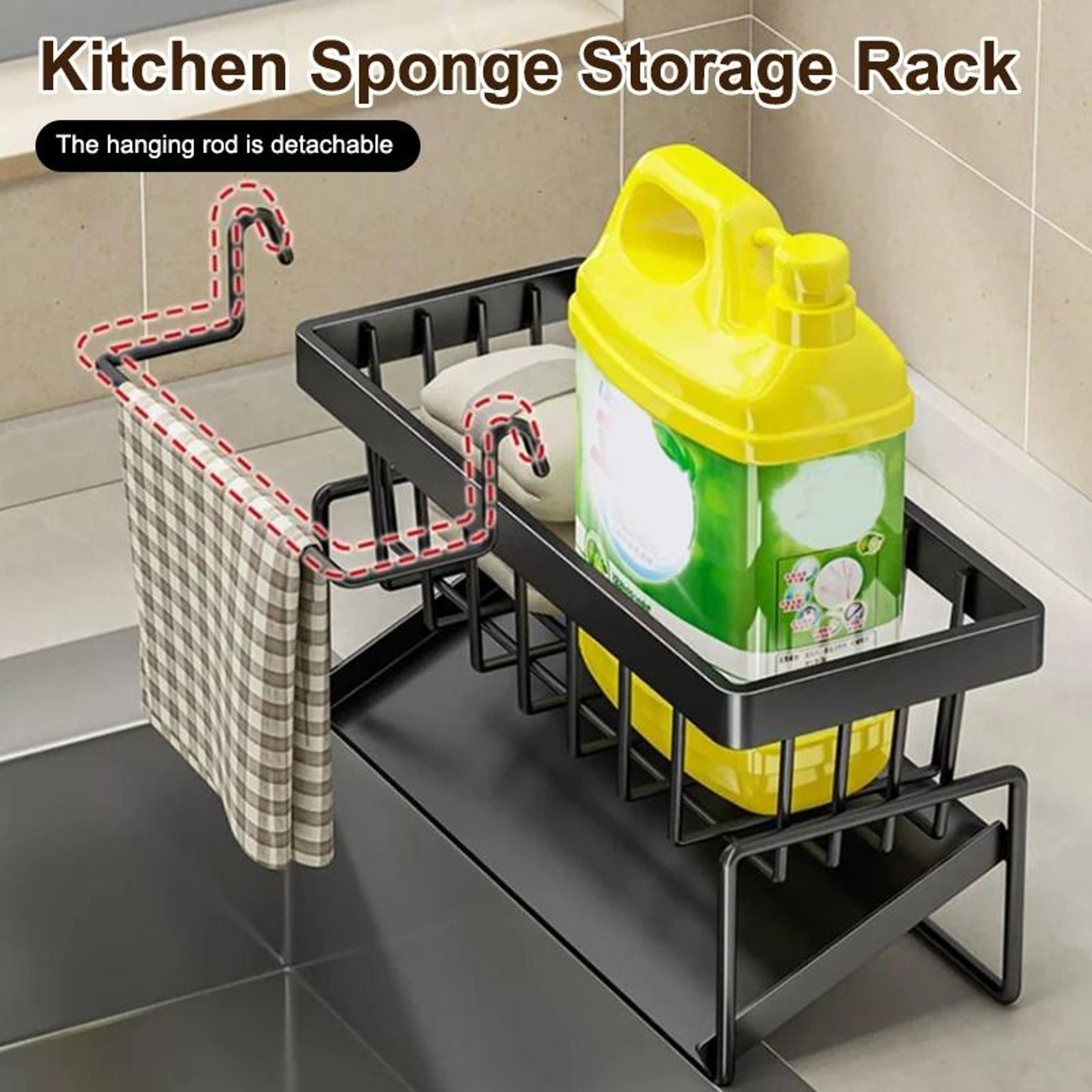Stainless Steel Sponge Drainer Rack For Kitchen And Bathroom Sink 8