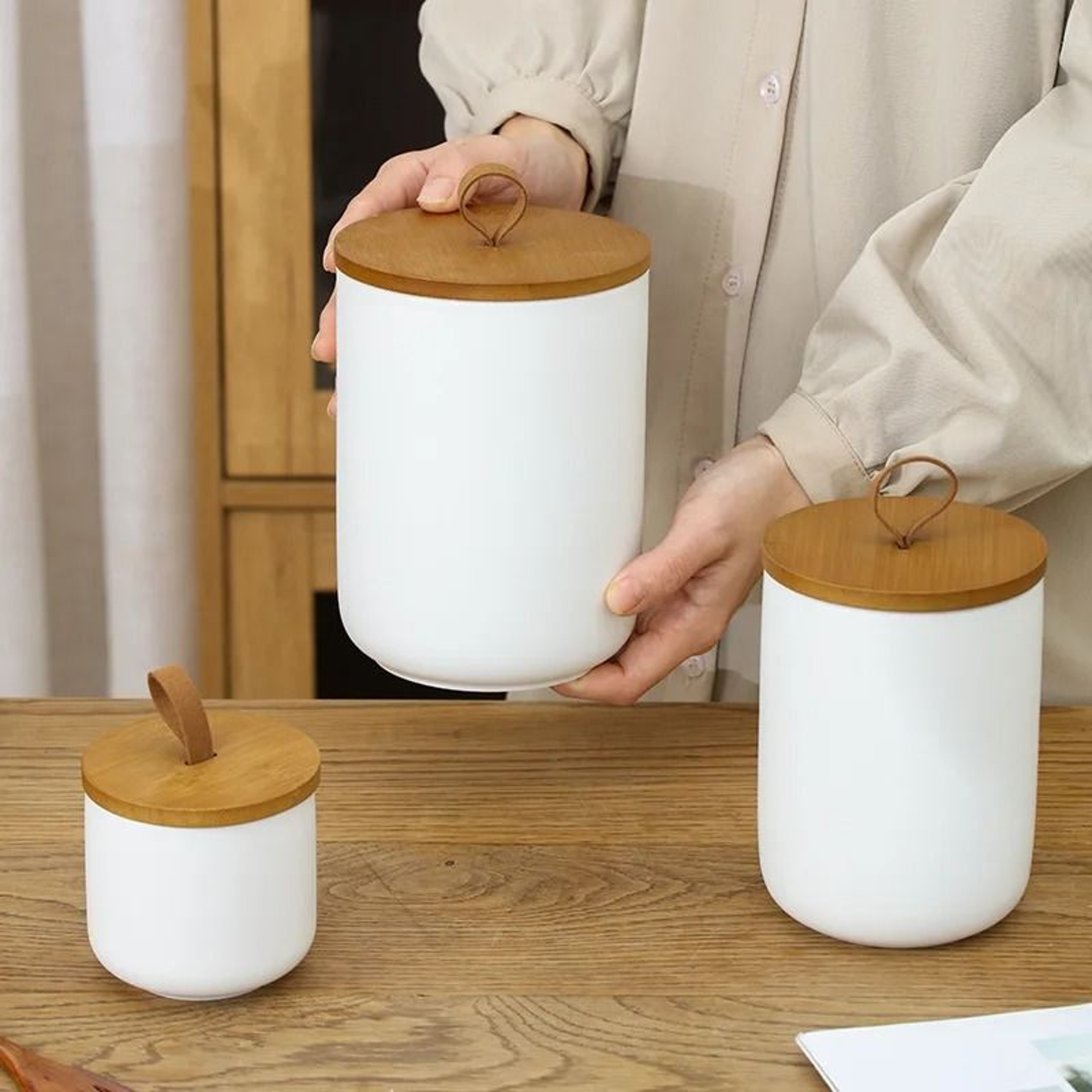 Nordic Ceramic Storage Jar For Tea Coffee And Pantry Organization 9