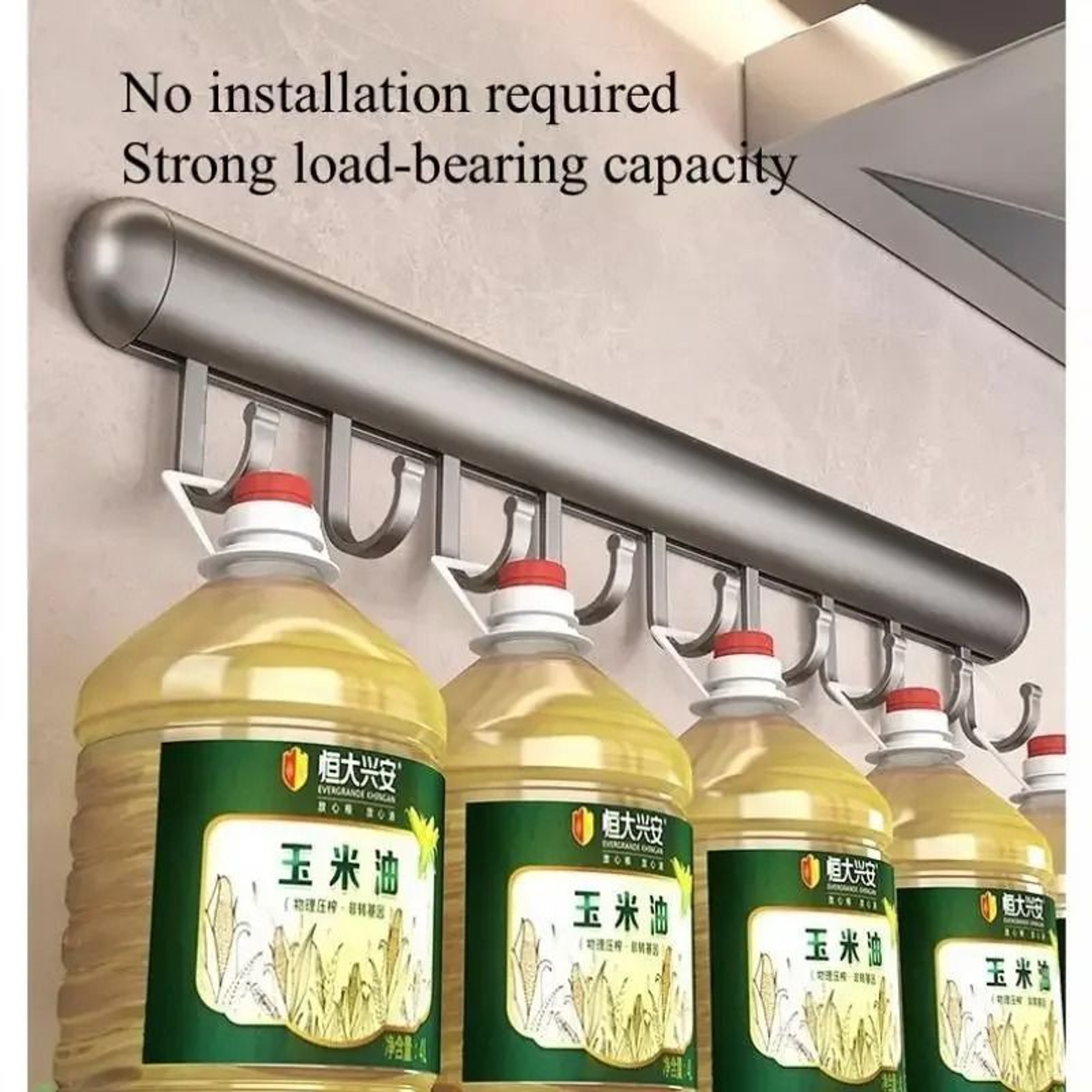 Punch Free Wall Mounted Kitchen Hook Holder For Utensil Storage 5