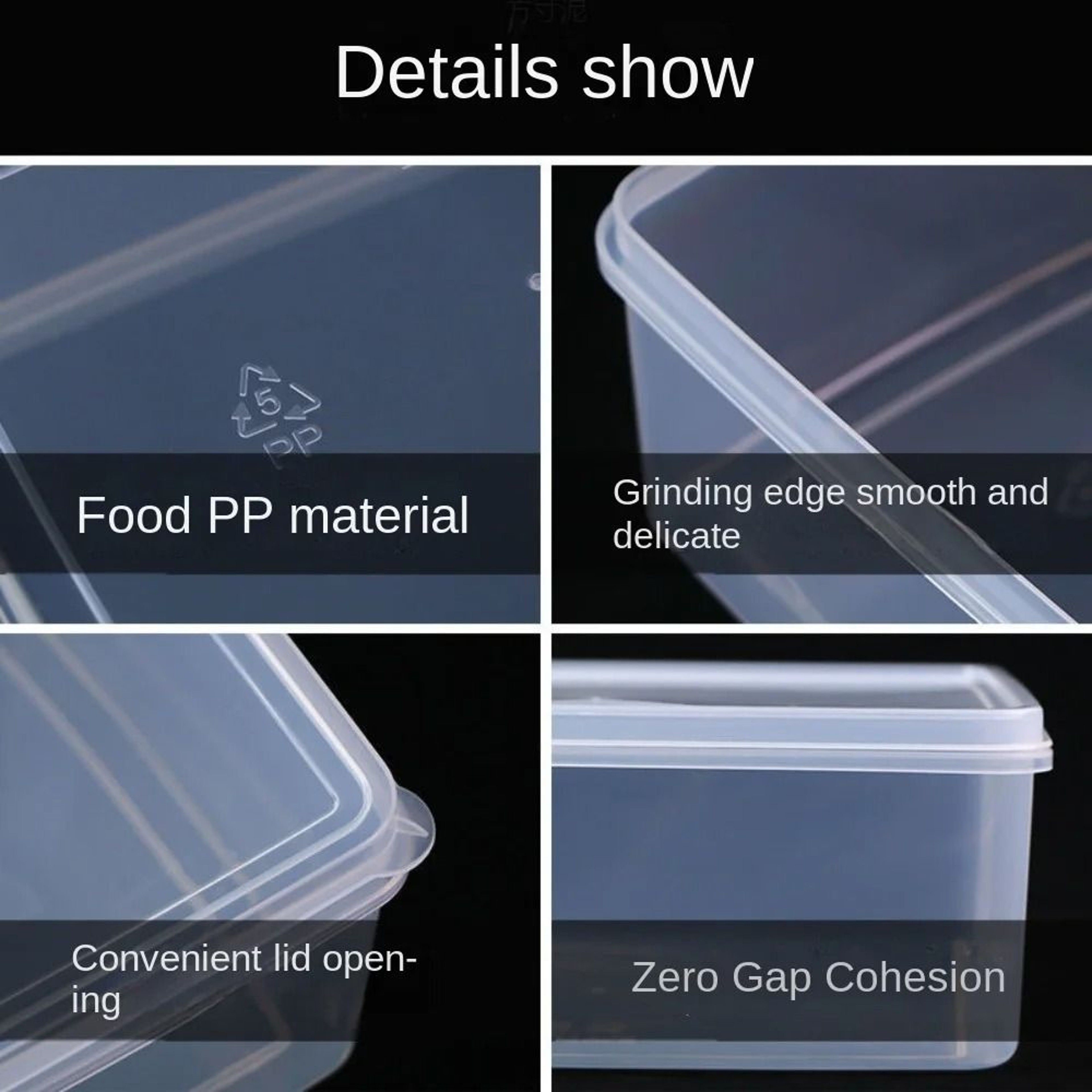 Transparent Rectangular Food Storage Box For Kitchen And Refrigerator Organization 9