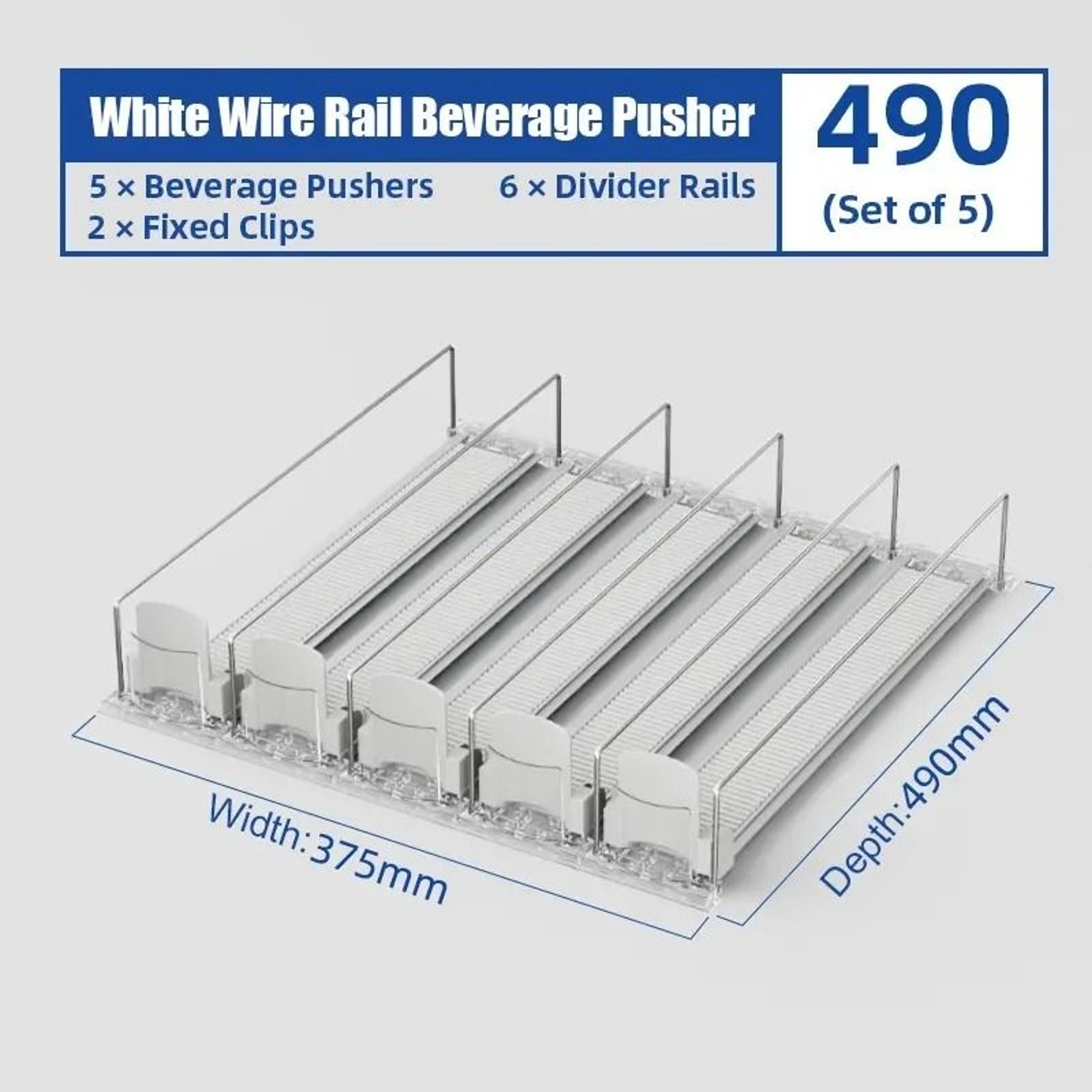 Automatic Beverage Pusher Glide Refrigerator Organizer For Cans Bottles Drinks Storage 27