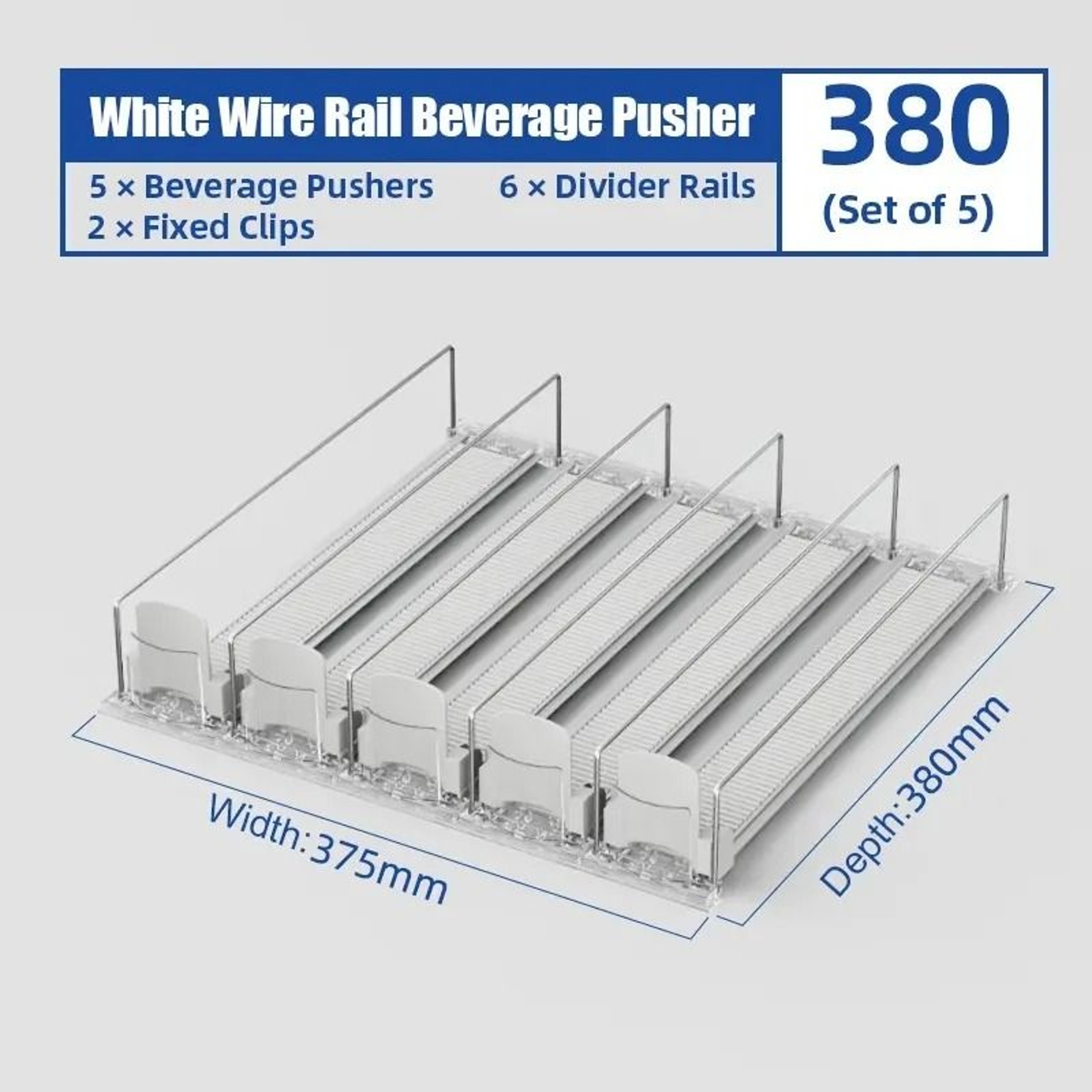 Automatic Beverage Pusher Glide Refrigerator Organizer For Cans Bottles Drinks Storage 23