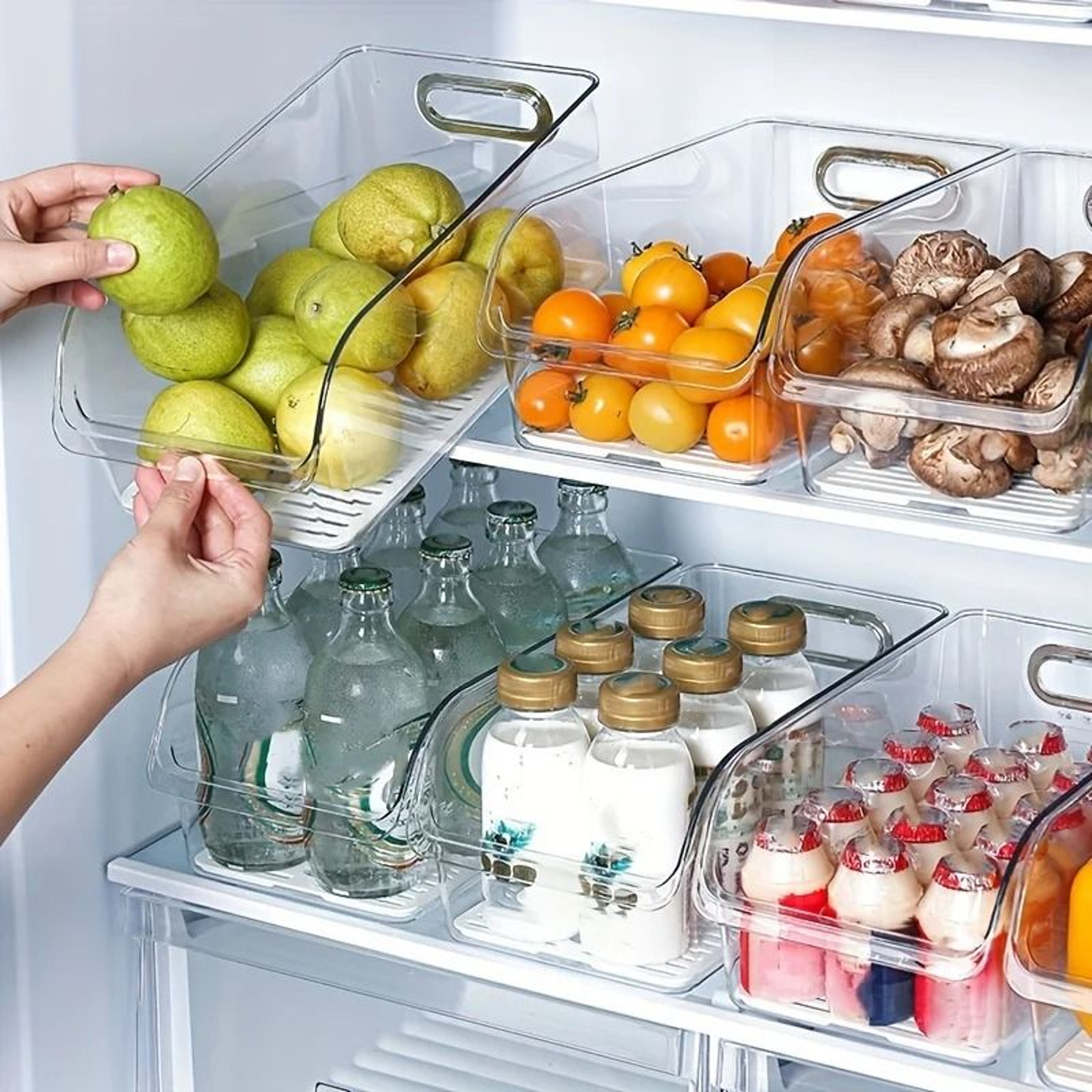 Refrigerator Storage Drawer Box For Fruit Vegetable Egg Kitchen Organization 0