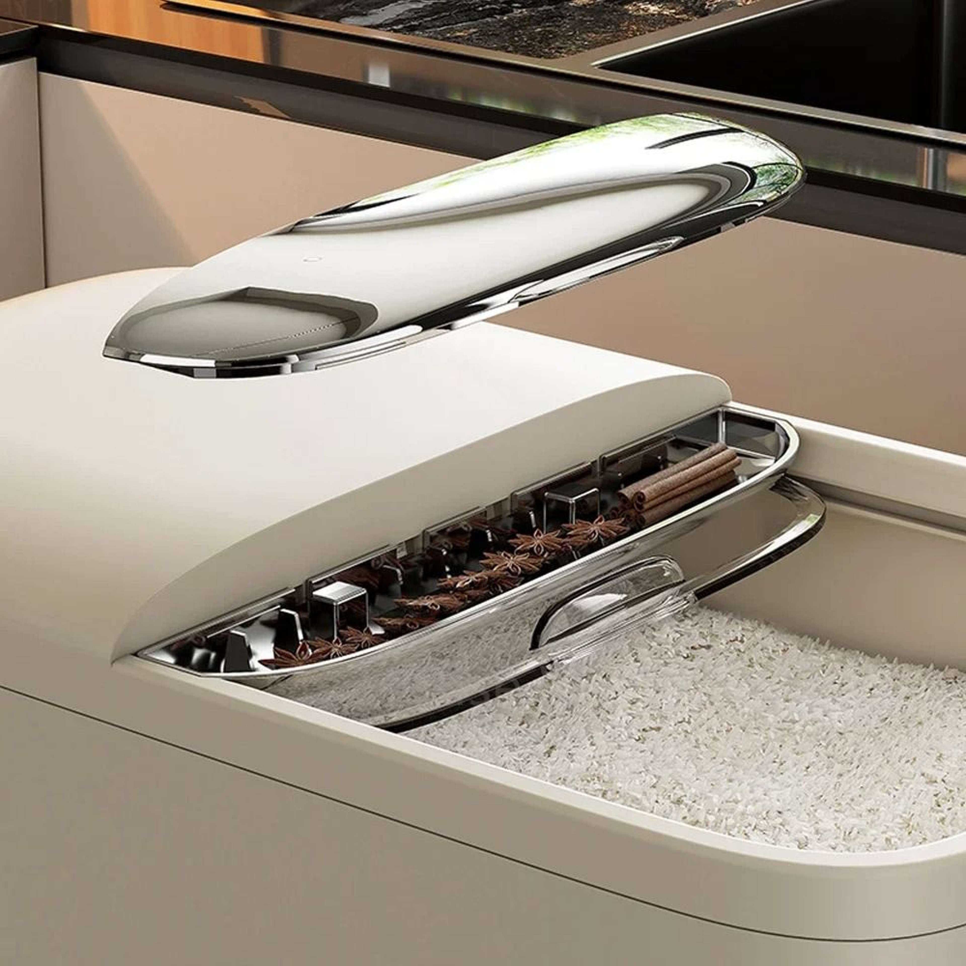 Rice Storage Box With Lid Insect Moisture Proof Grain Container 5