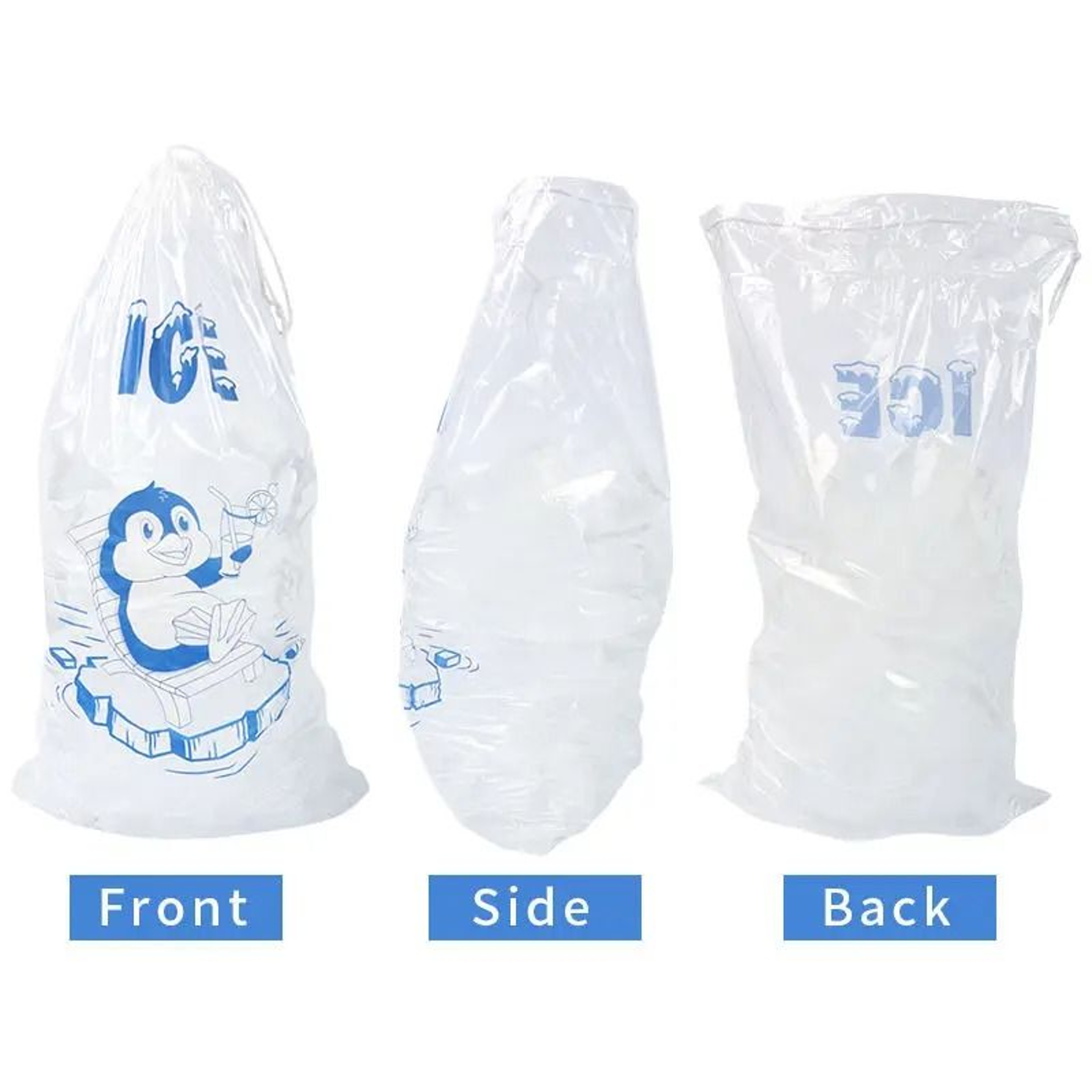 Heavy Duty Drawstring Ice Bags For Freezer Storage 6