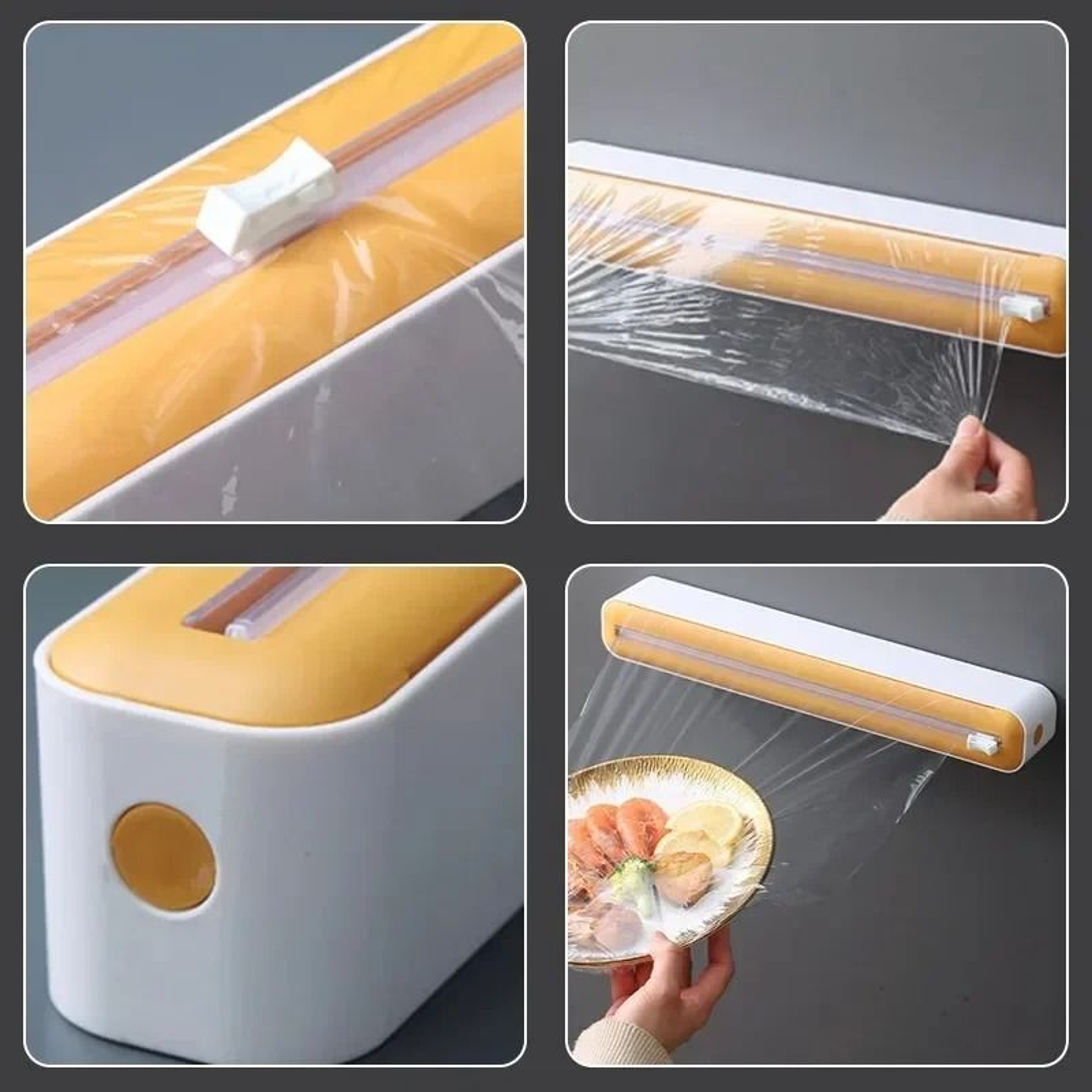 Magnetic Plastic Wrap Dispenser With Slide Cutter 8