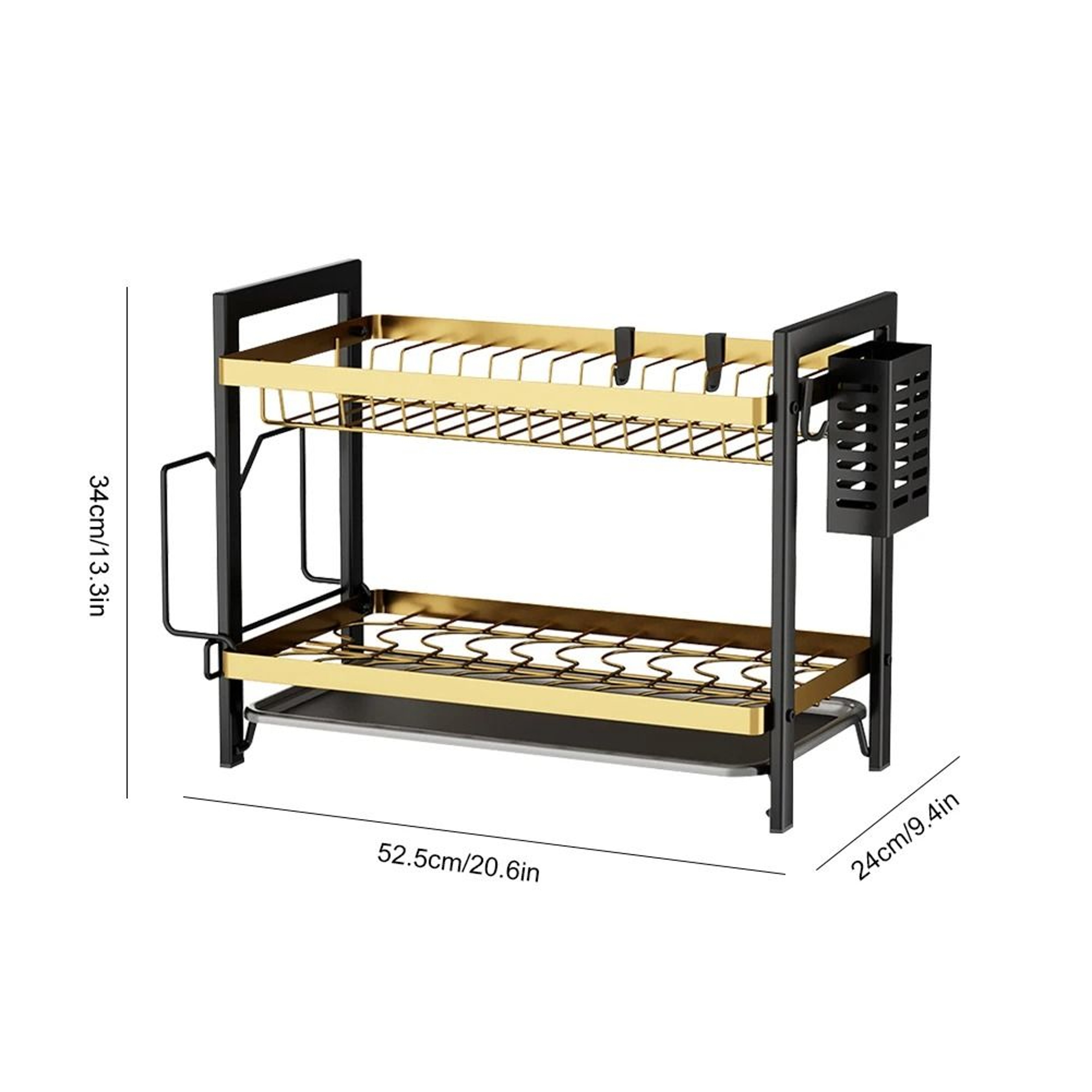 Adjustable Dish Drying Rack With Drainboard 10