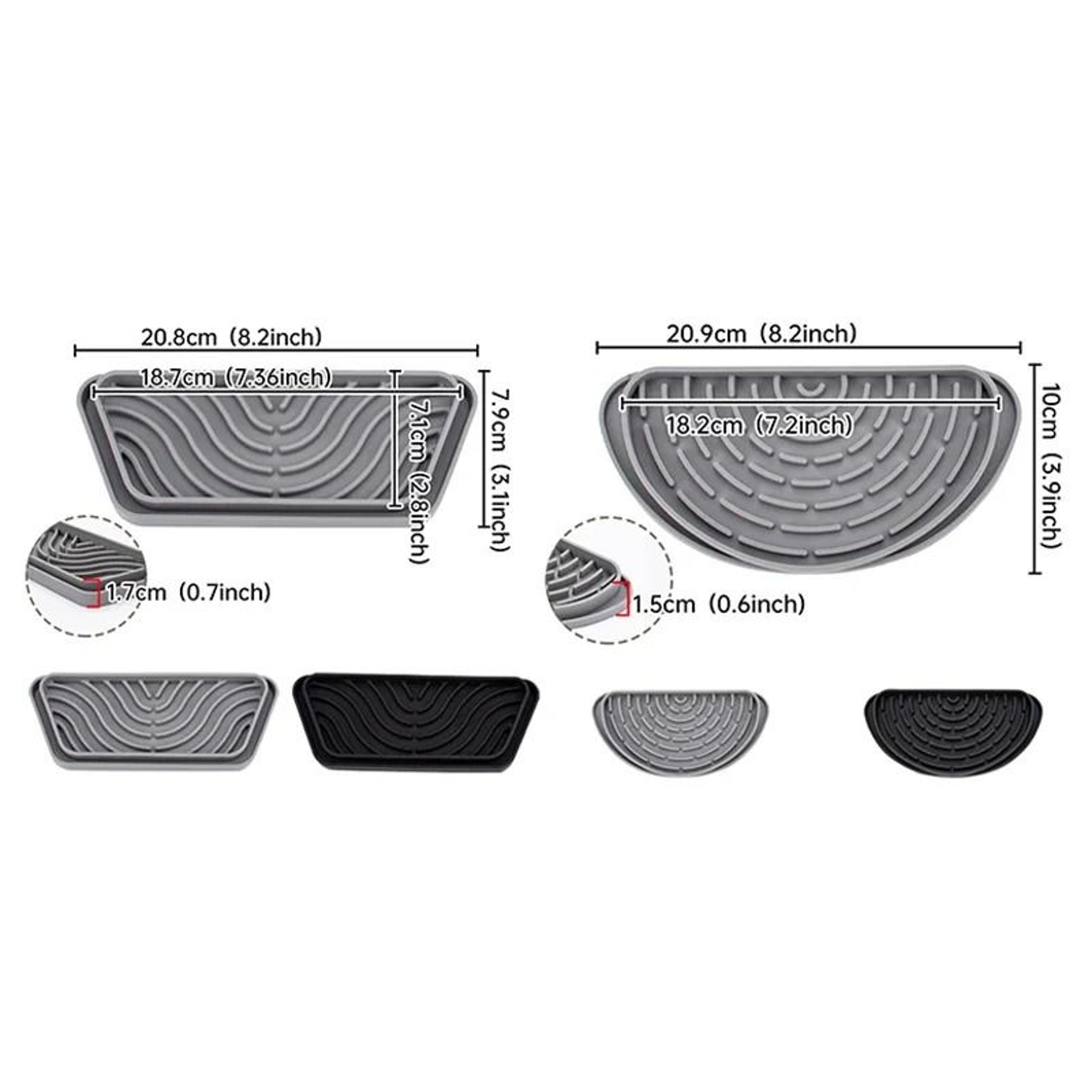 Cuttable Silicone Water Dispenser Drip Tray 6